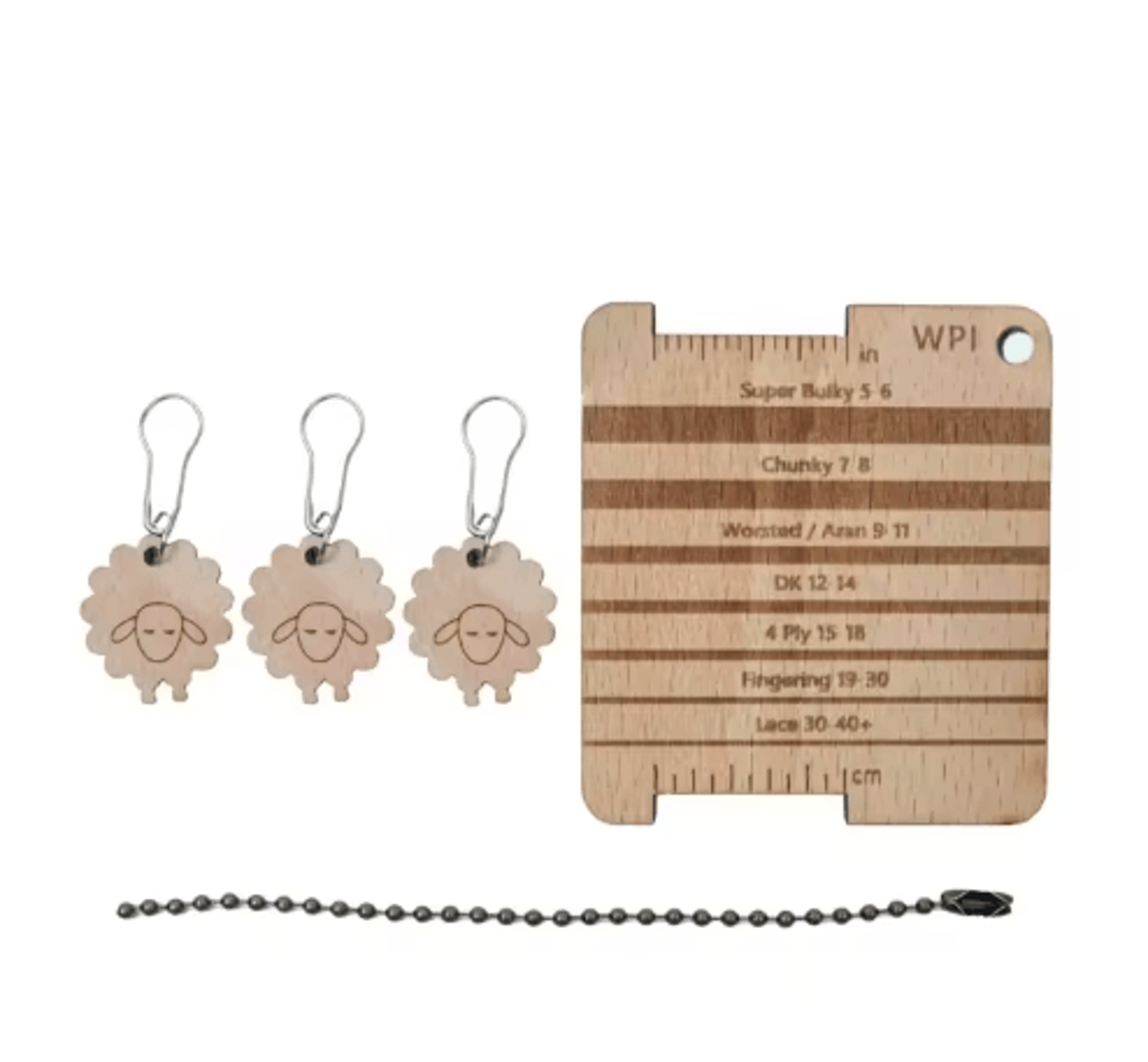 Knitting Yarn Gauge  Needle Measuring Ruler Set 2