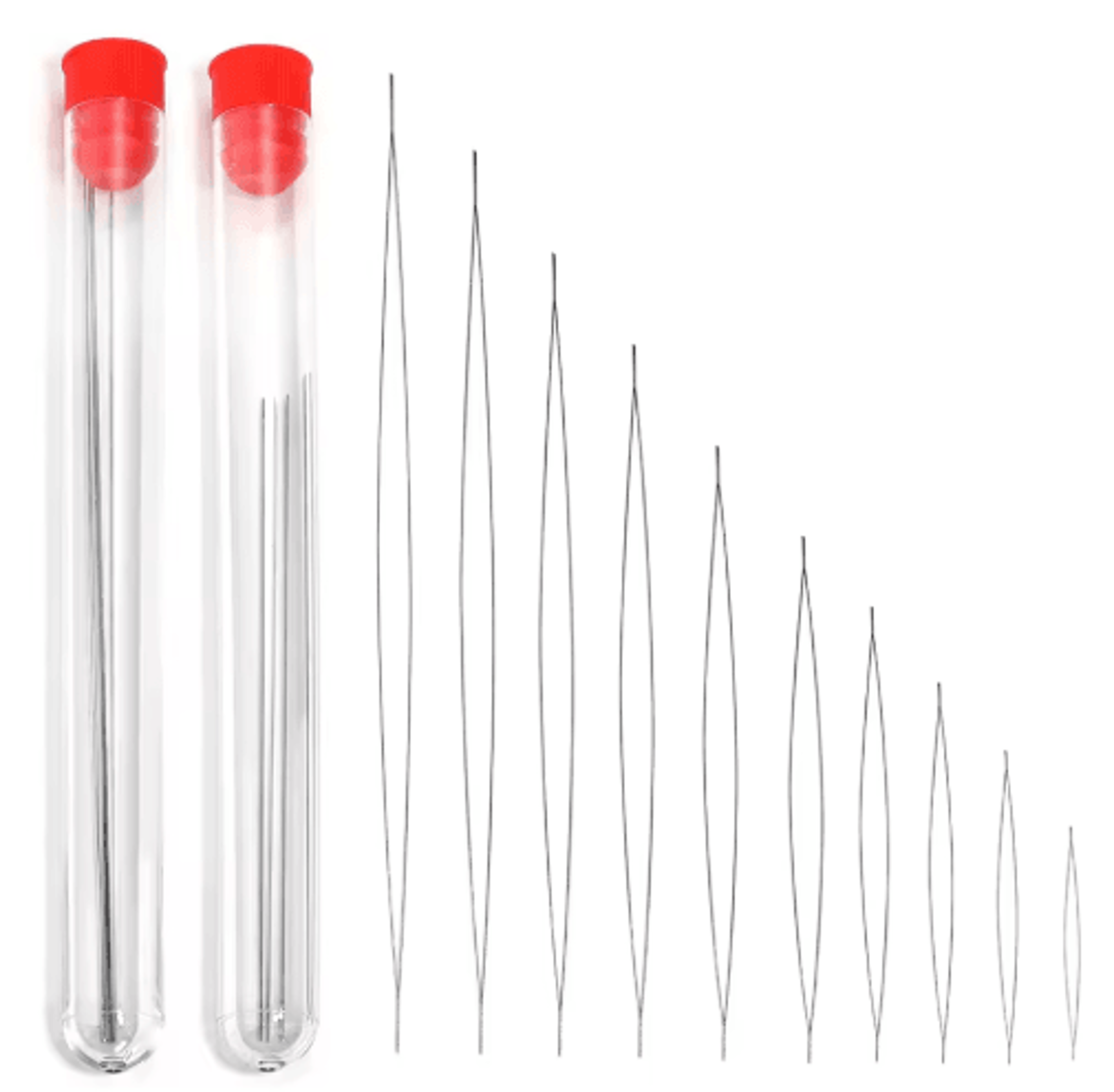 5pcs curved steel beading needle set