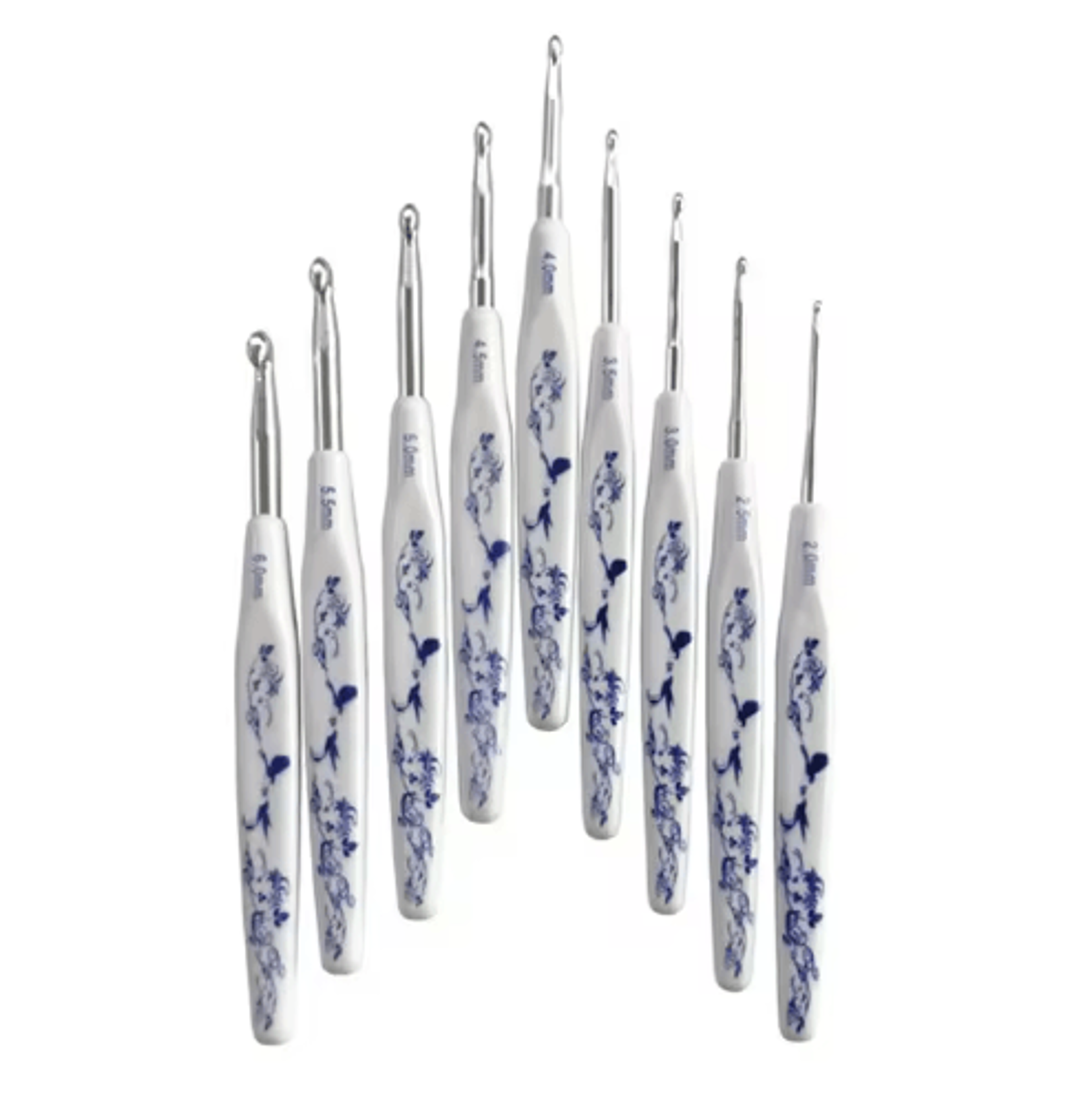 9pcs 2.0–6.0mm crochet hook set