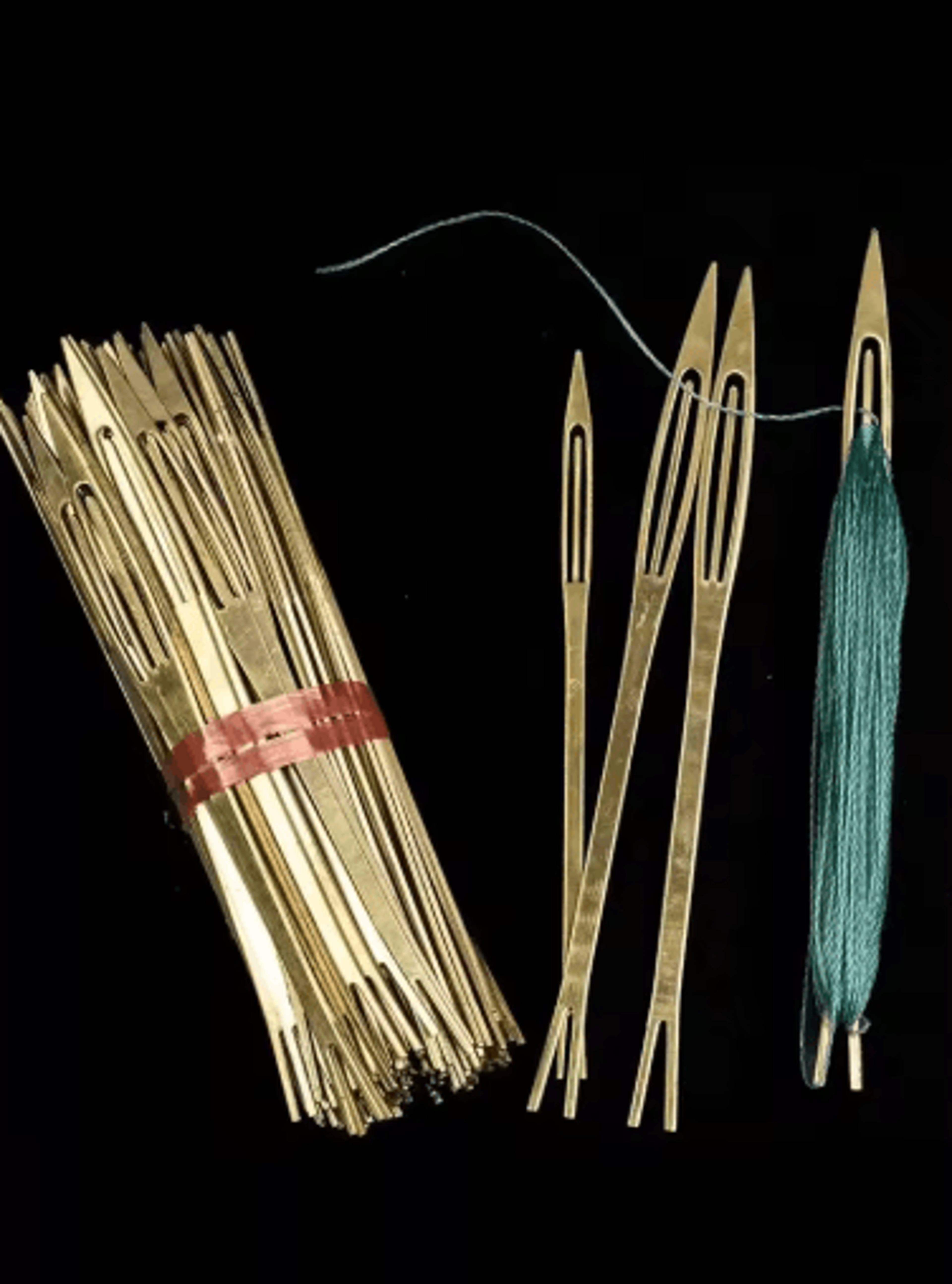 2pcs copper net making shuttle & repair needle set
