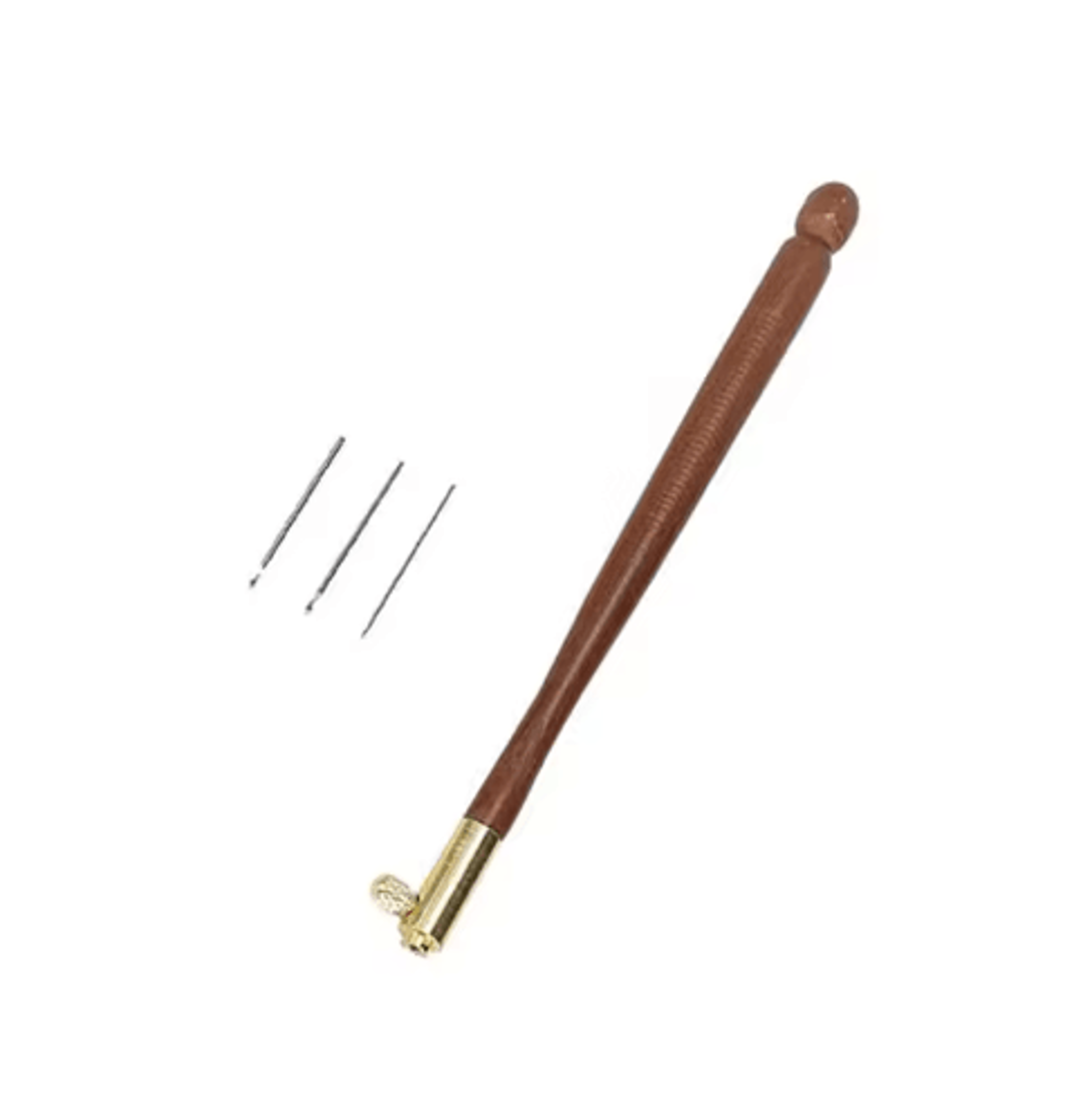 Wooden Handle Embroidery Crochet Hook With 3 Needles 1