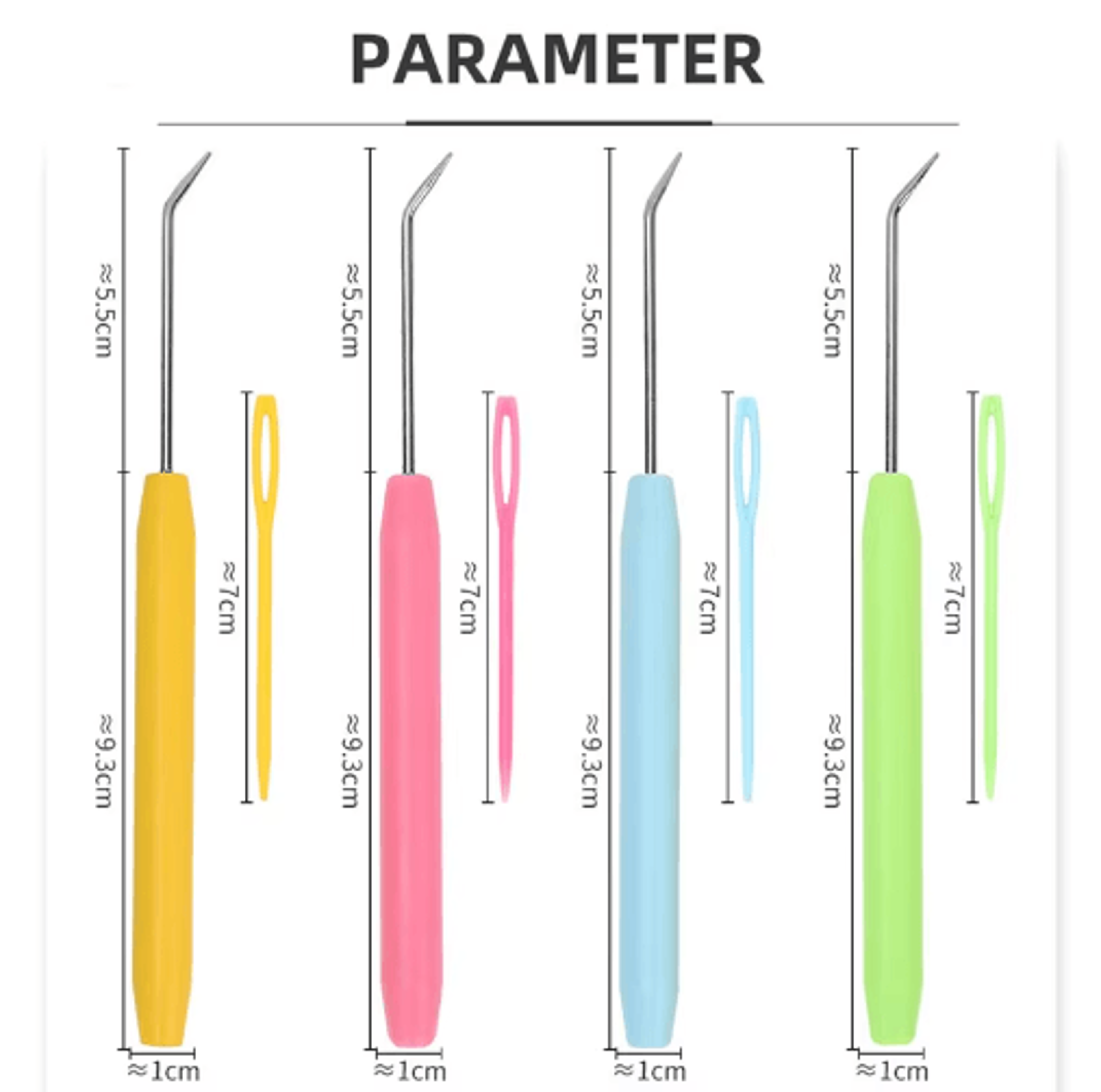 3PCS Loom Knitting Hook  Sewing Needle Set 8