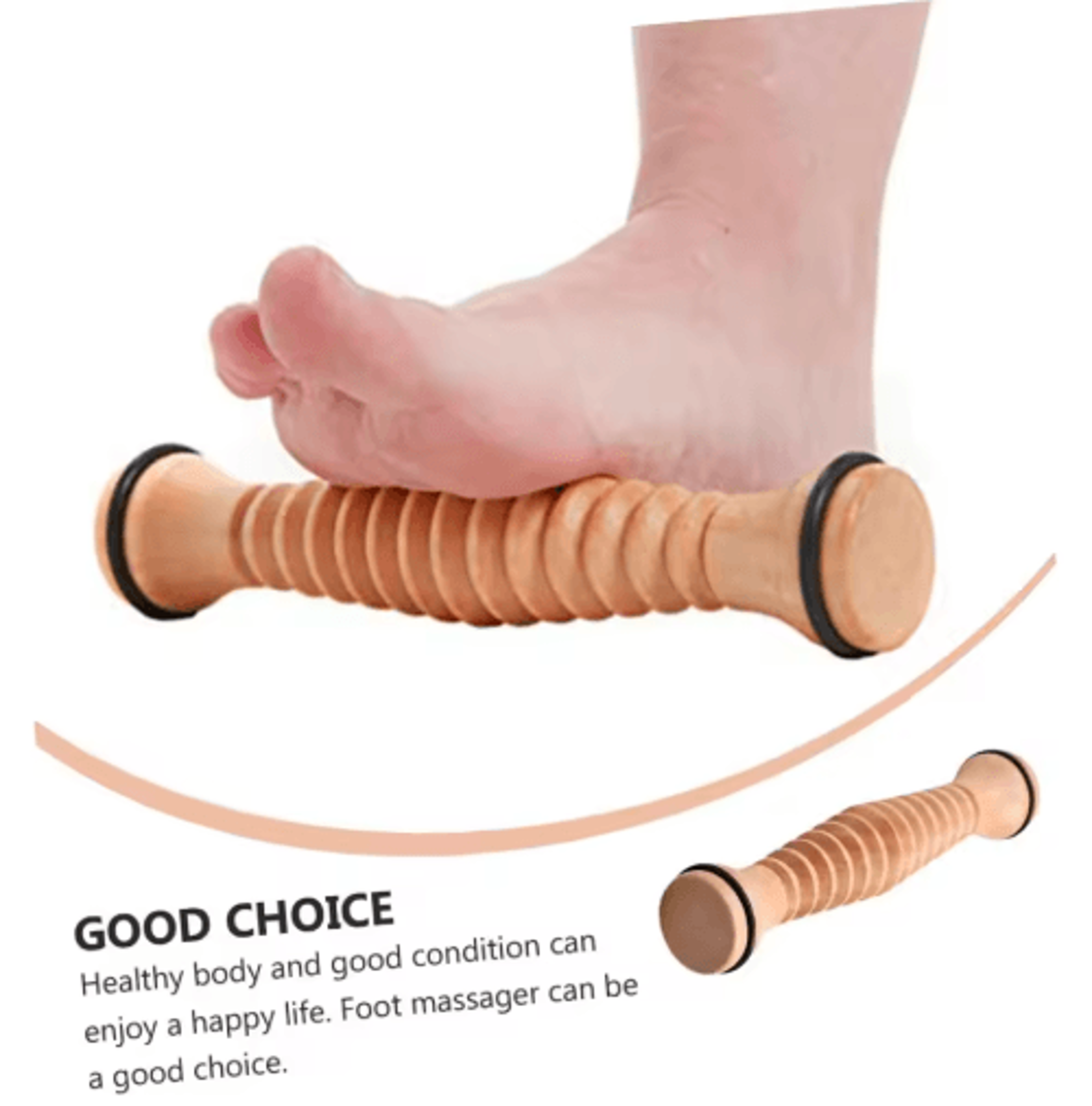 natural wooden foot massage roller