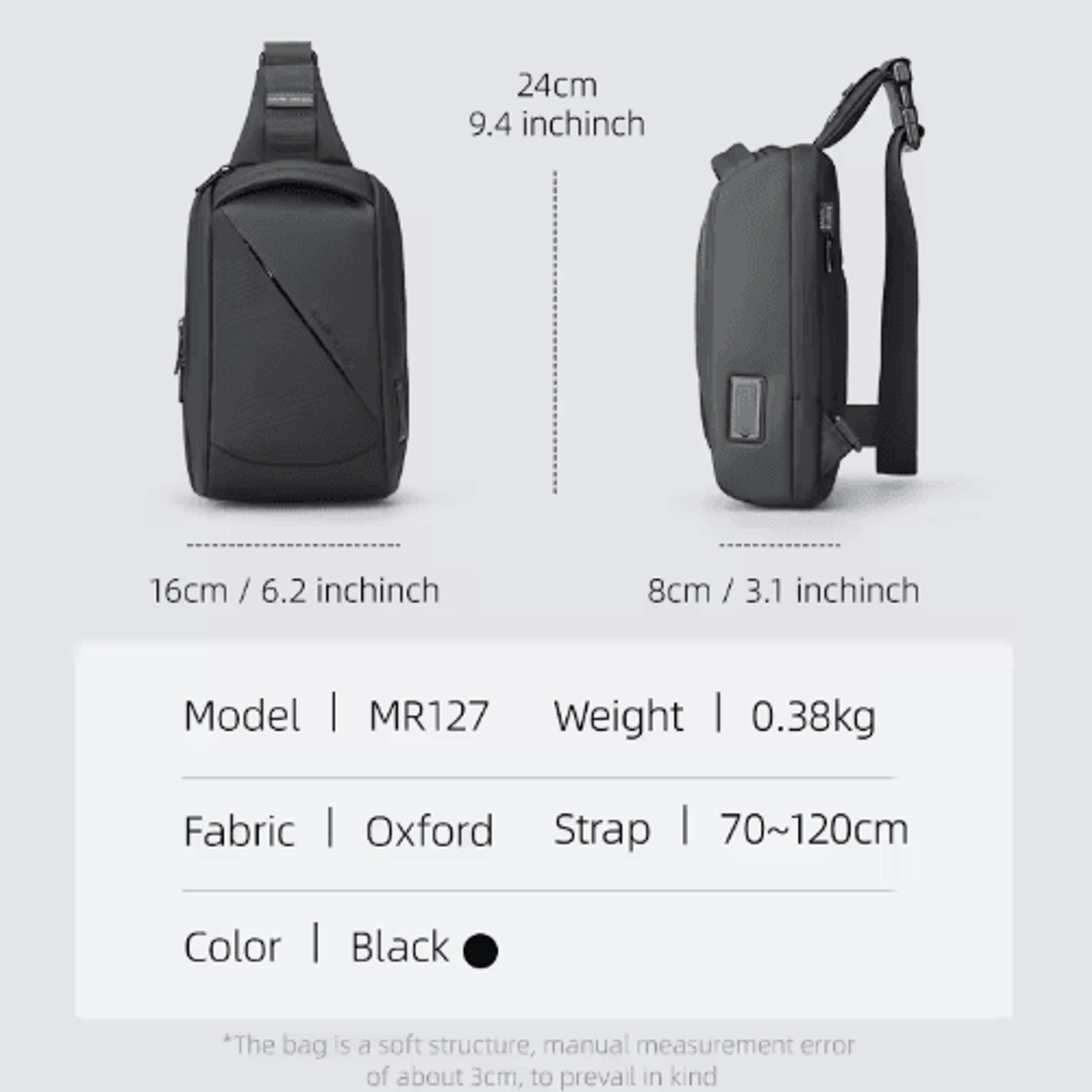 Mark Ryden Large Capacity Waterproof Sling Bag 3