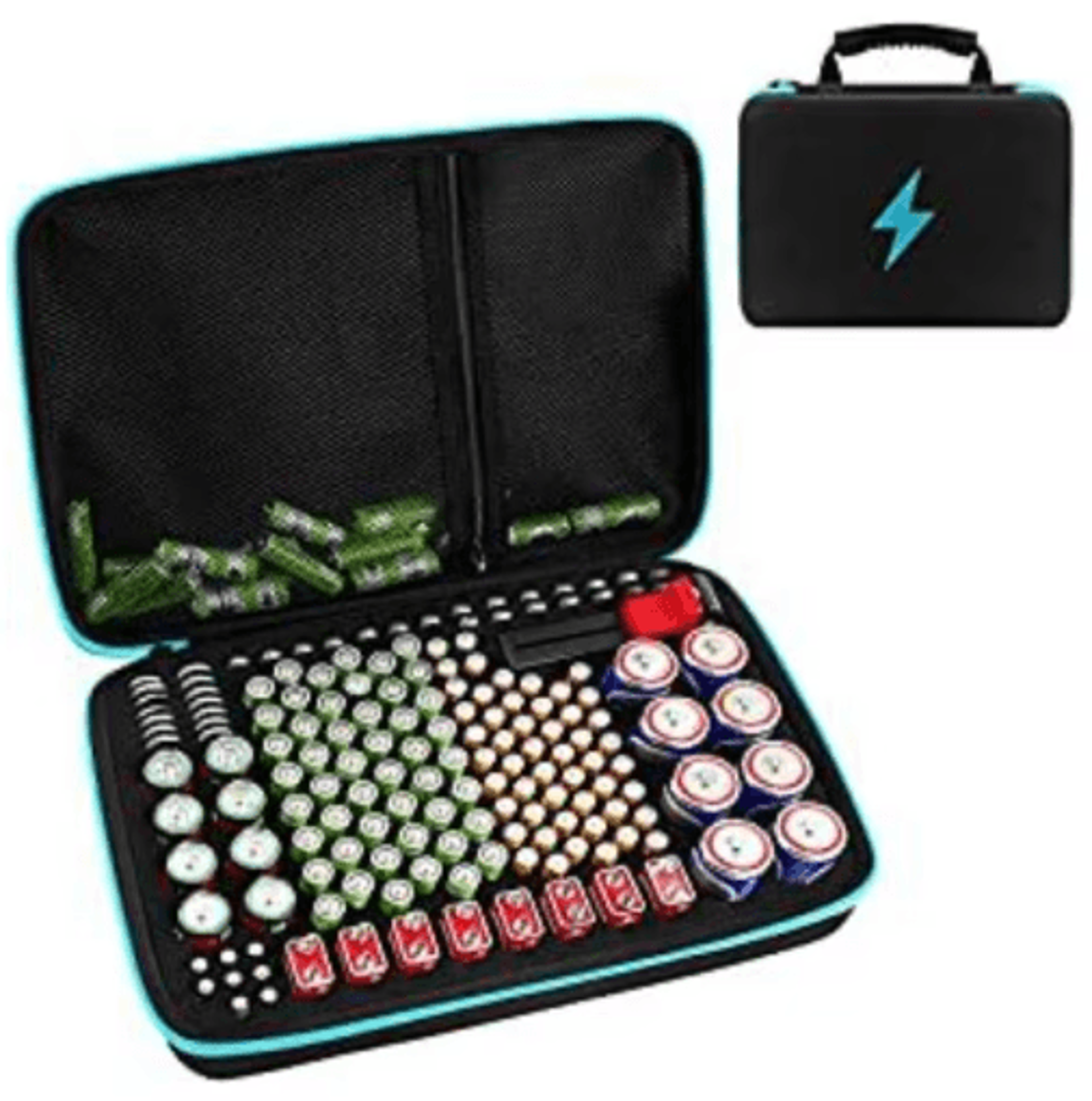 150 Battery Organizer Case With Tester 7