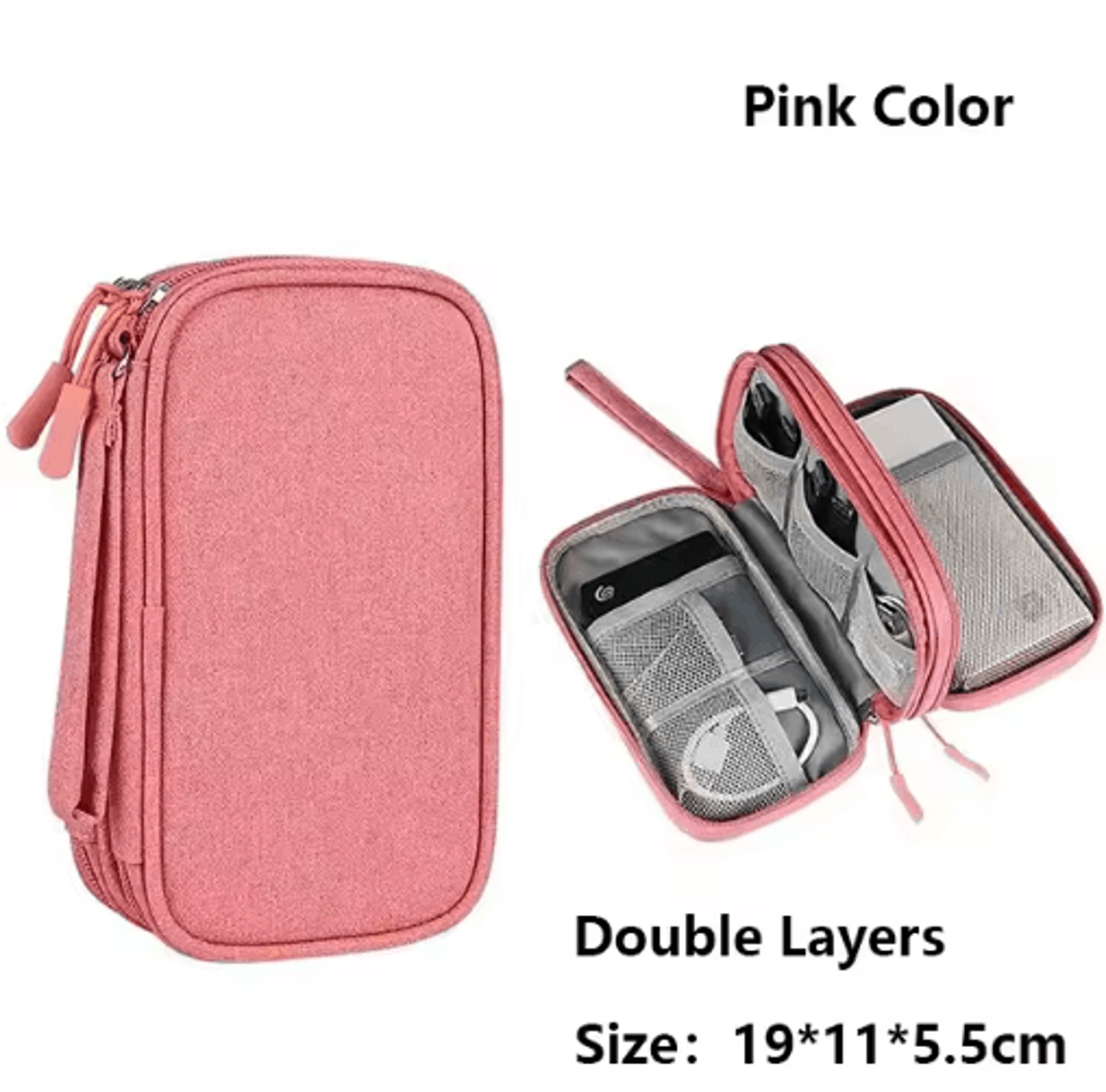 DoubleLayer Waterproof Electronics Travel Organizer 7