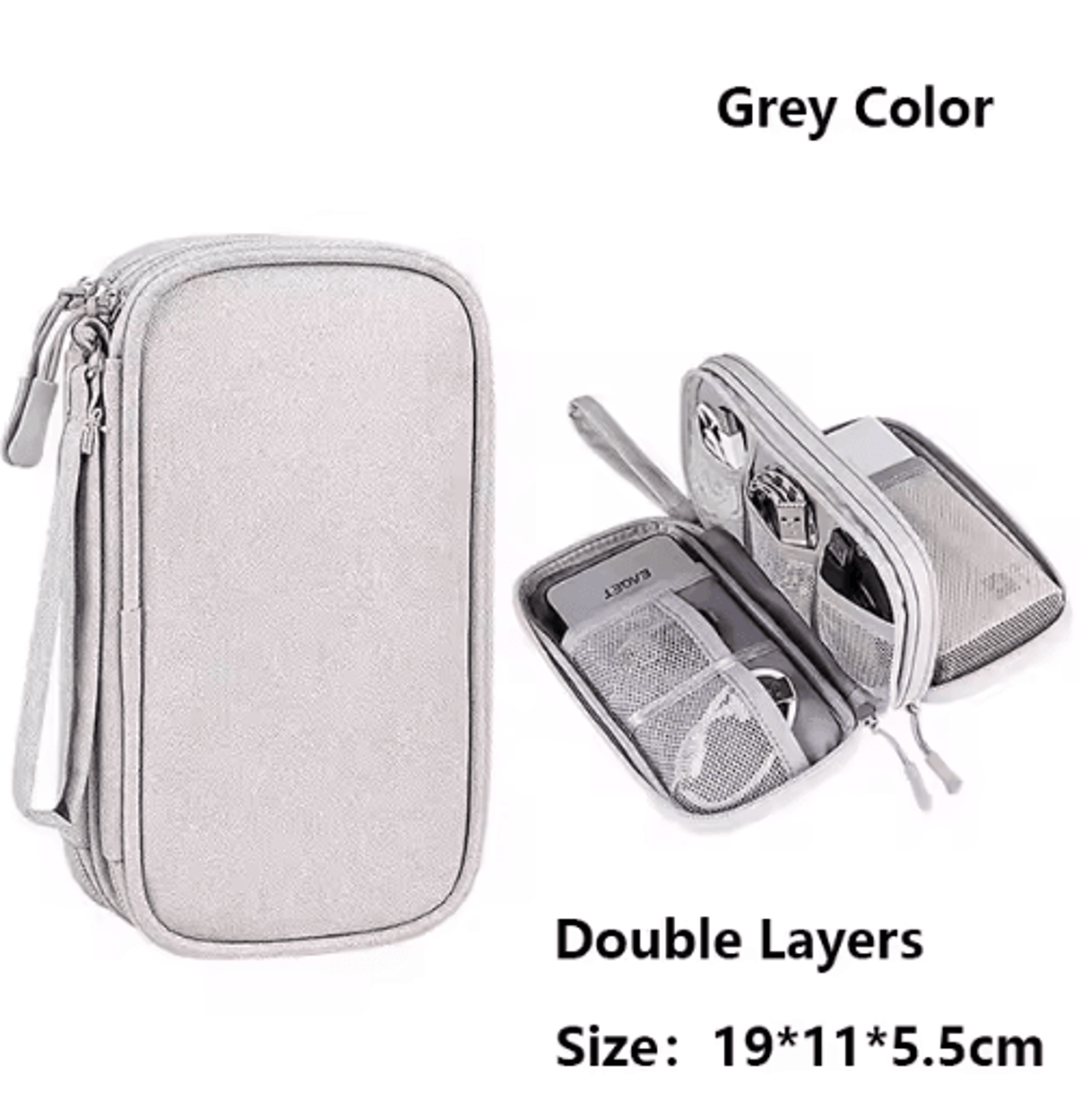 DoubleLayer Waterproof Electronics Travel Organizer 8