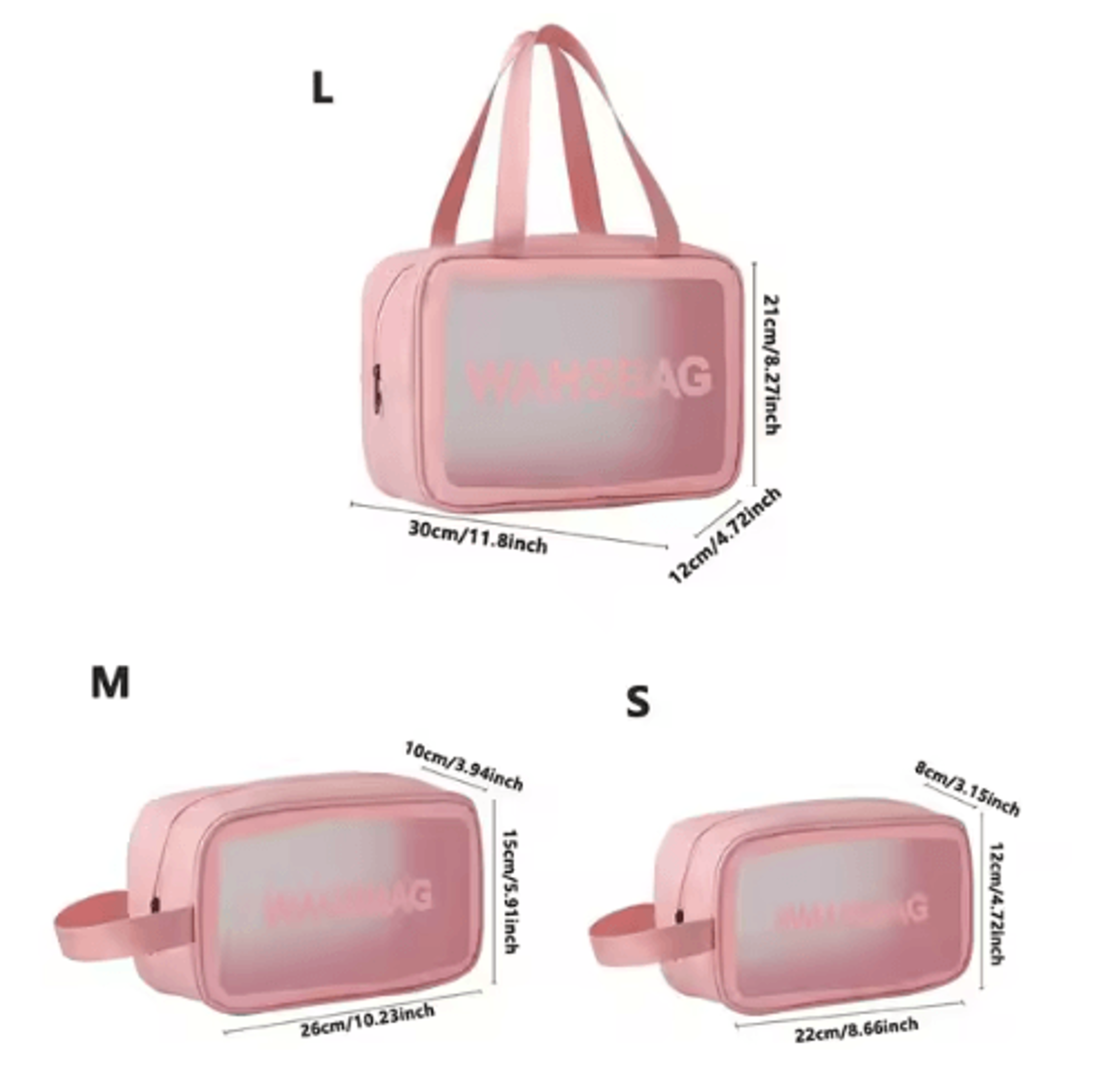 Transparent Waterproof Travel Makeup  Toiletry Bag 8