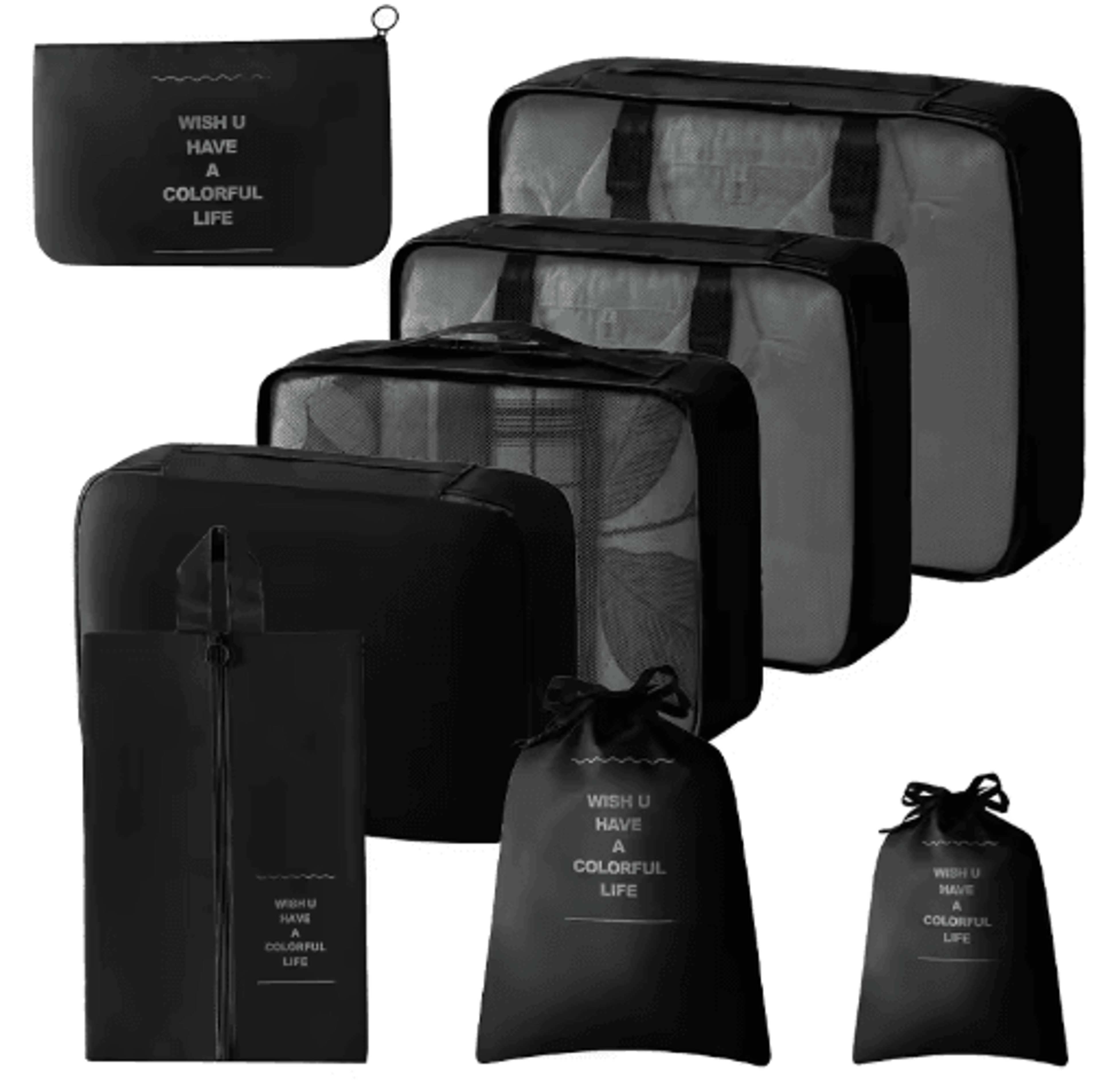 8PCS Foldable Travel Packing Cubes Organizer Set 9
