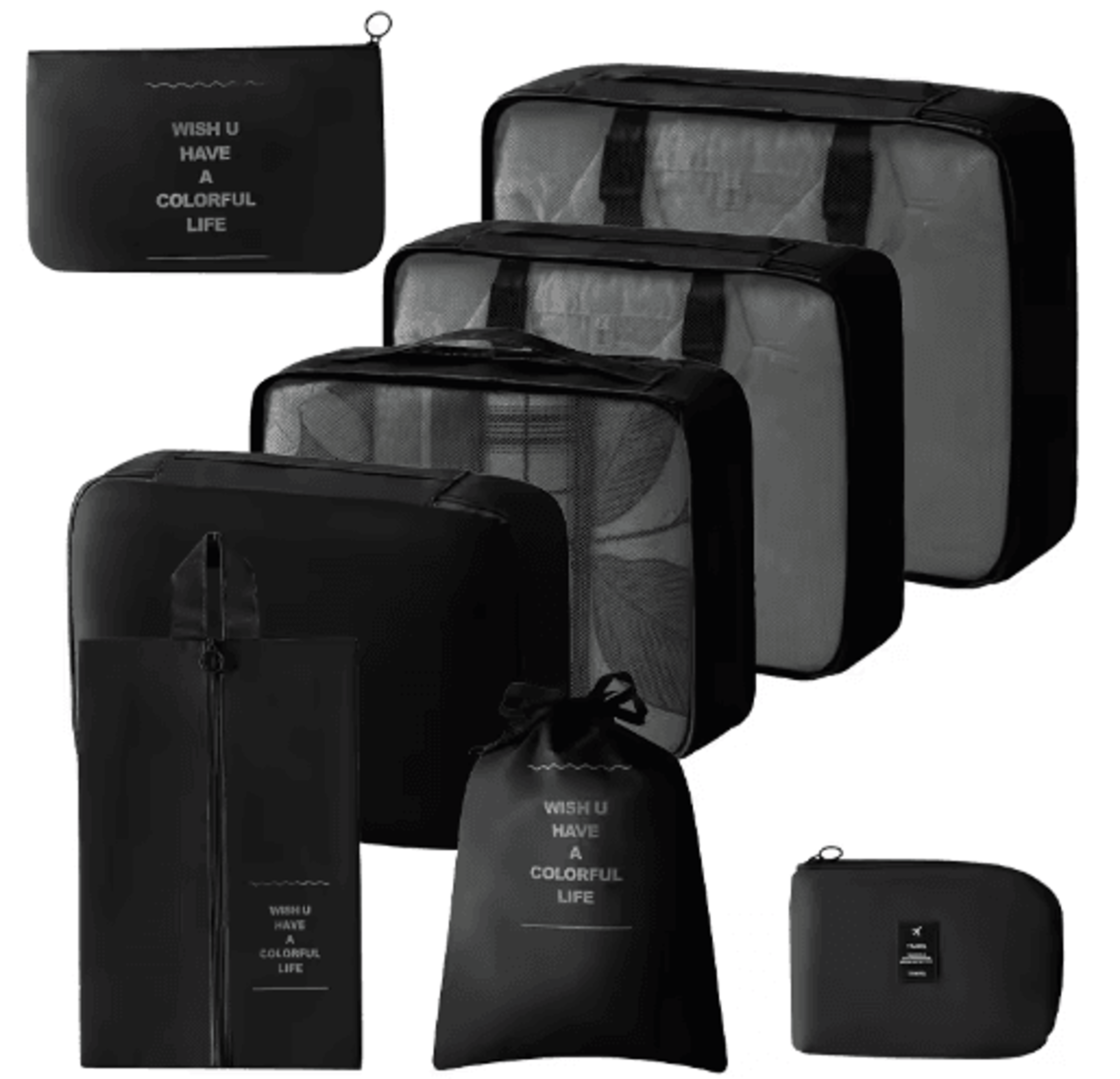 8PCS Foldable Travel Packing Cubes Organizer Set 1