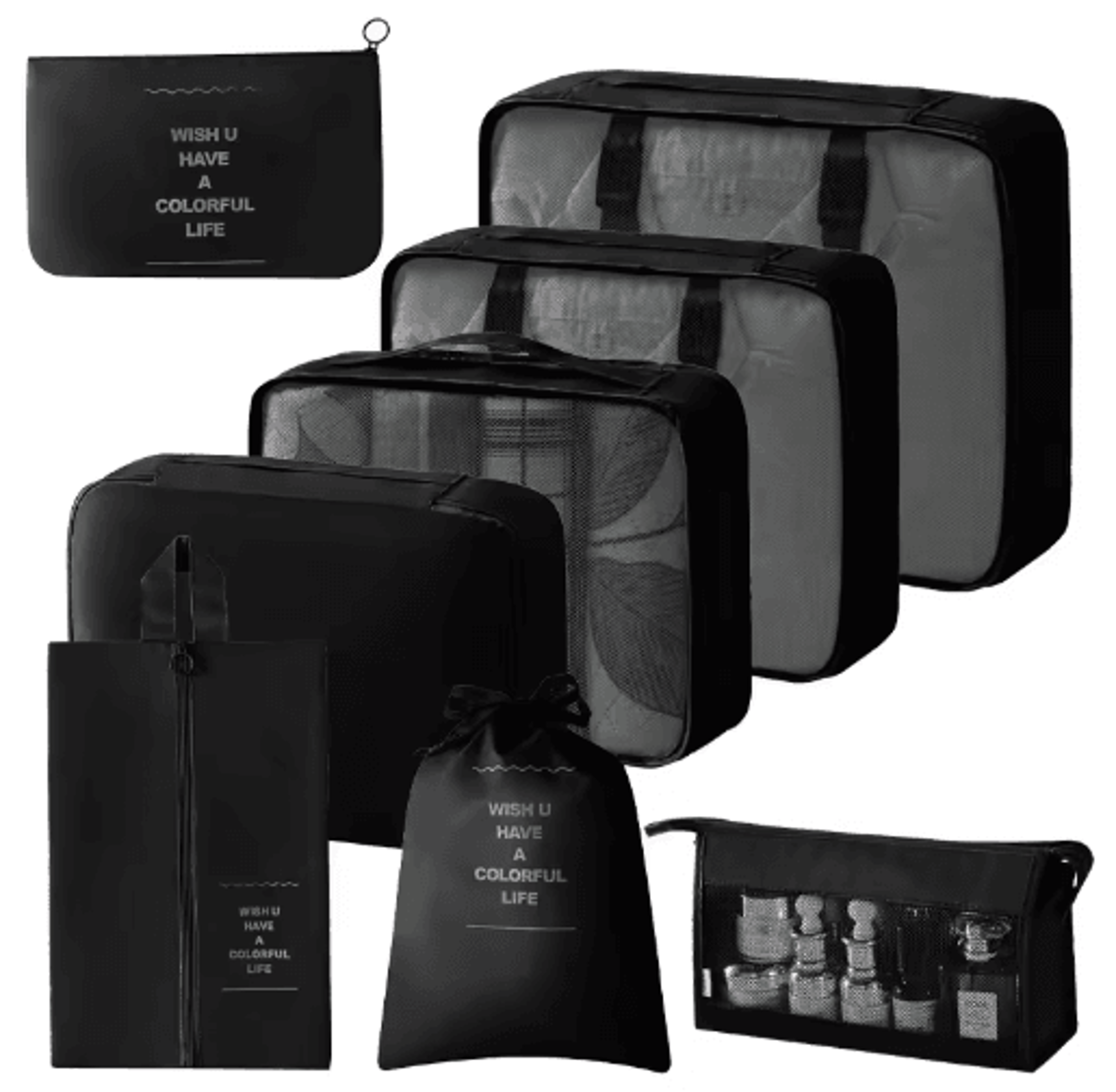 8PCS Foldable Travel Packing Cubes Organizer Set 5