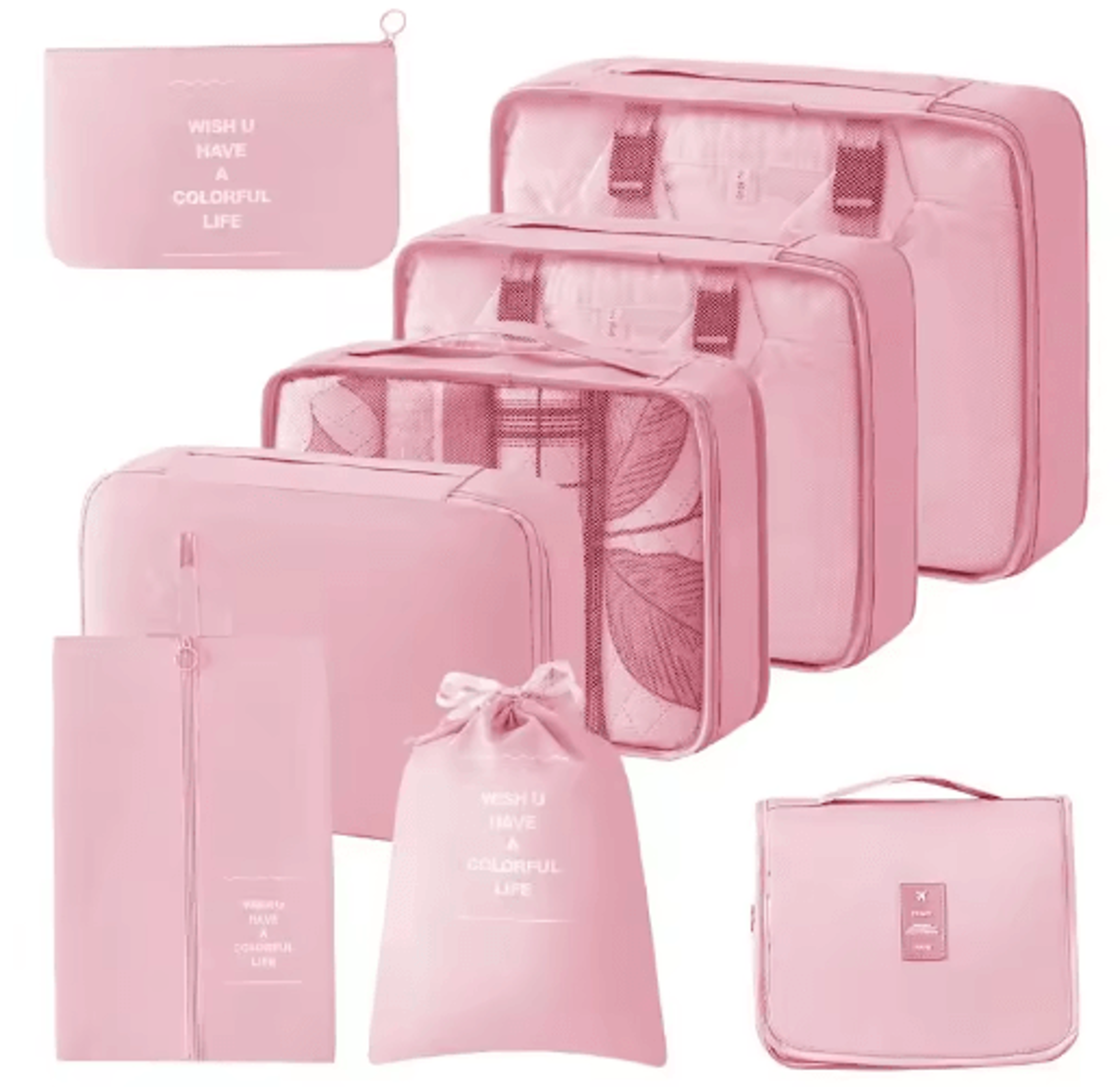 8PCS Foldable Travel Packing Cubes Organizer Set 15
