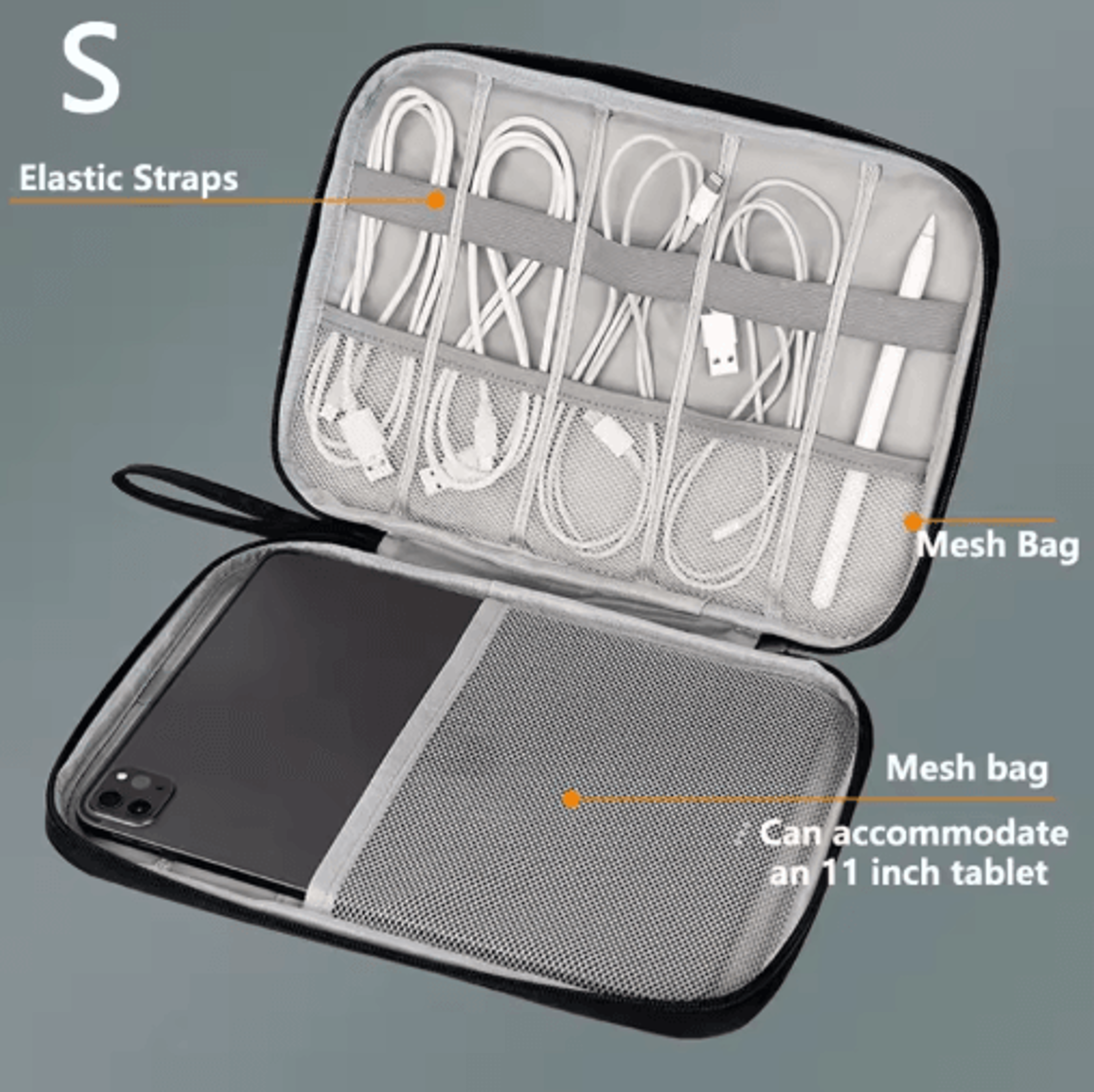 Waterproof Travel Cable  Electronics Organizer Case 21
