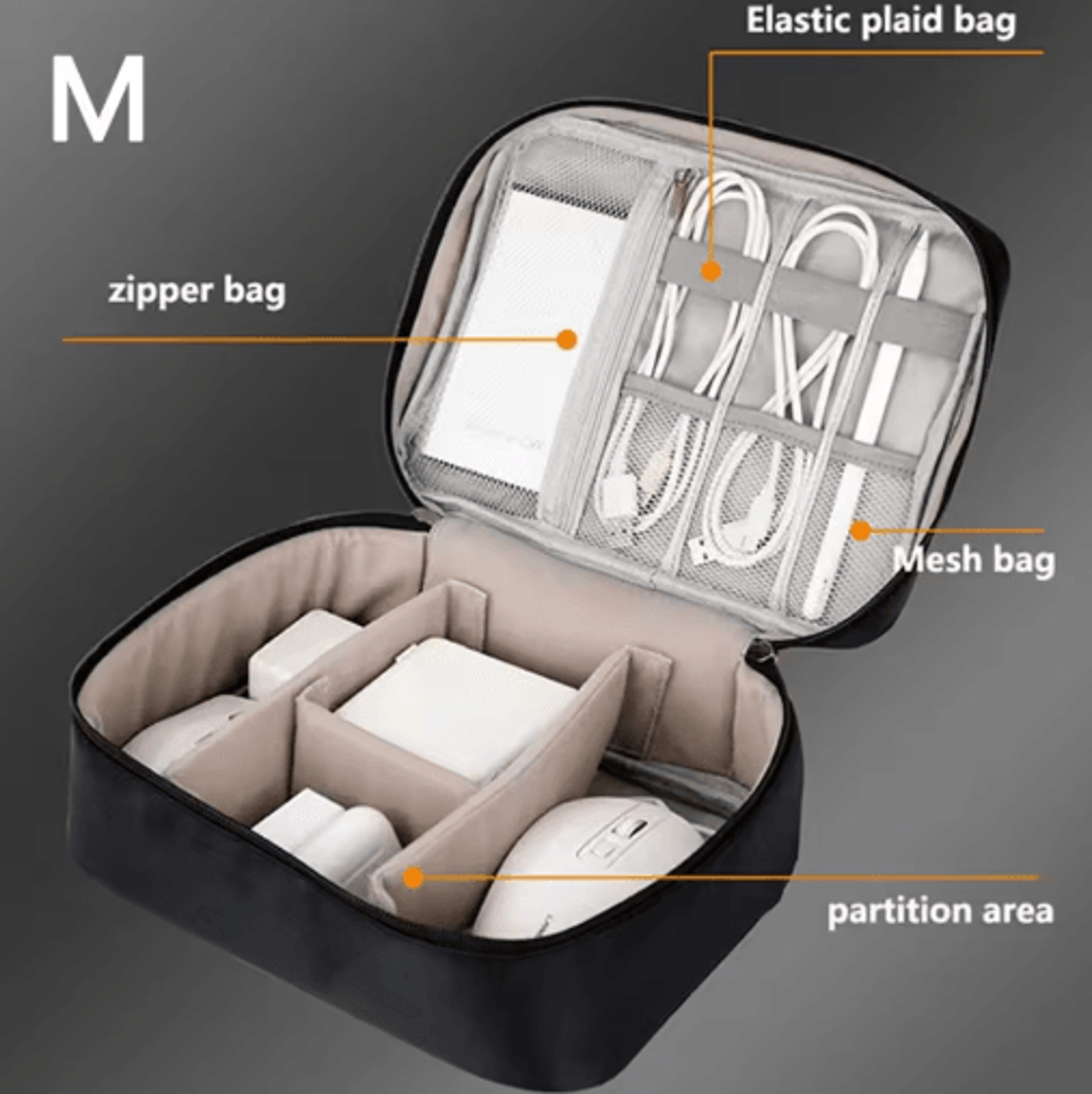 Waterproof Travel Cable  Electronics Organizer Case 22