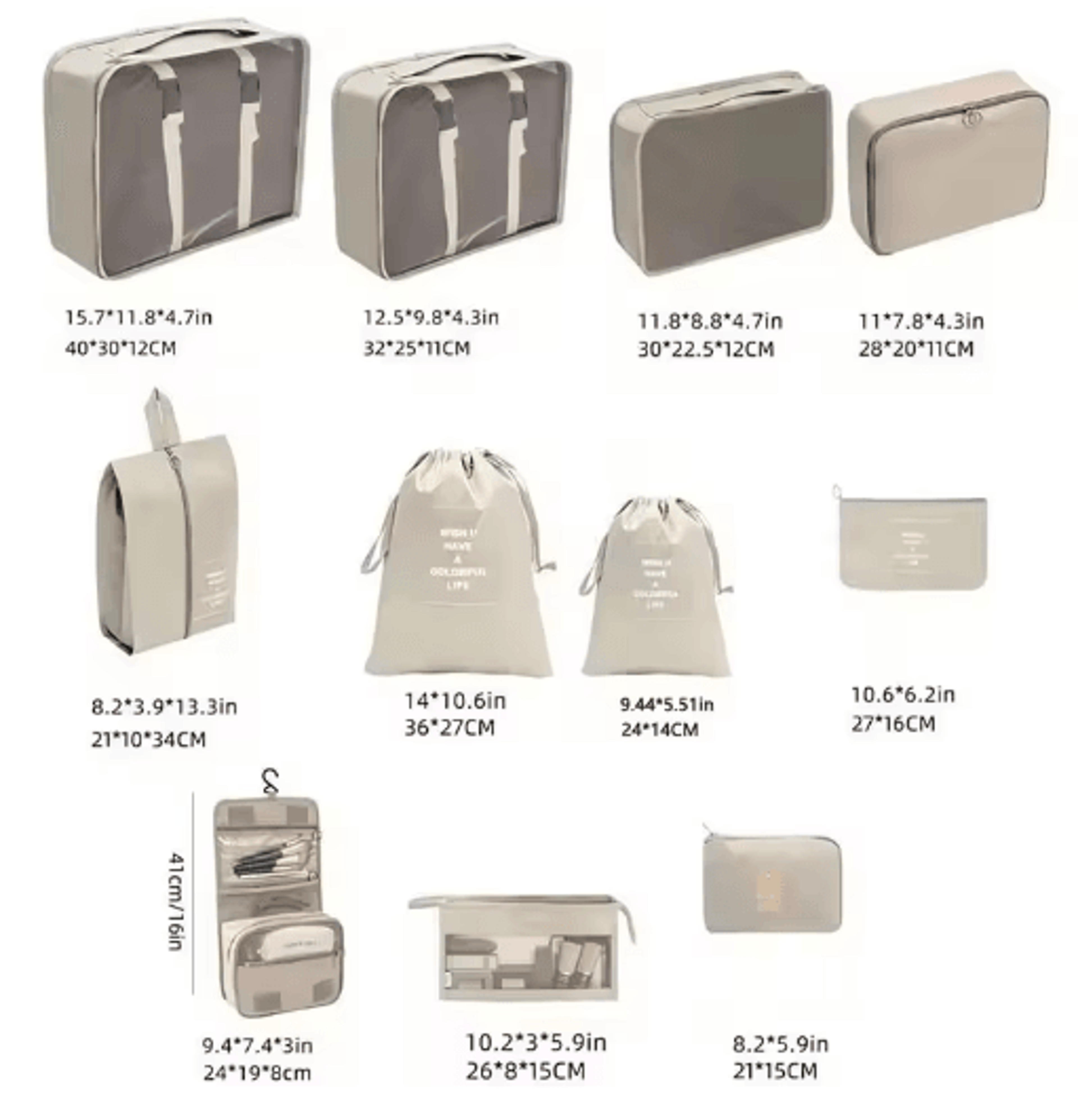 78910PCS Foldable Travel Packing Cubes Set 28