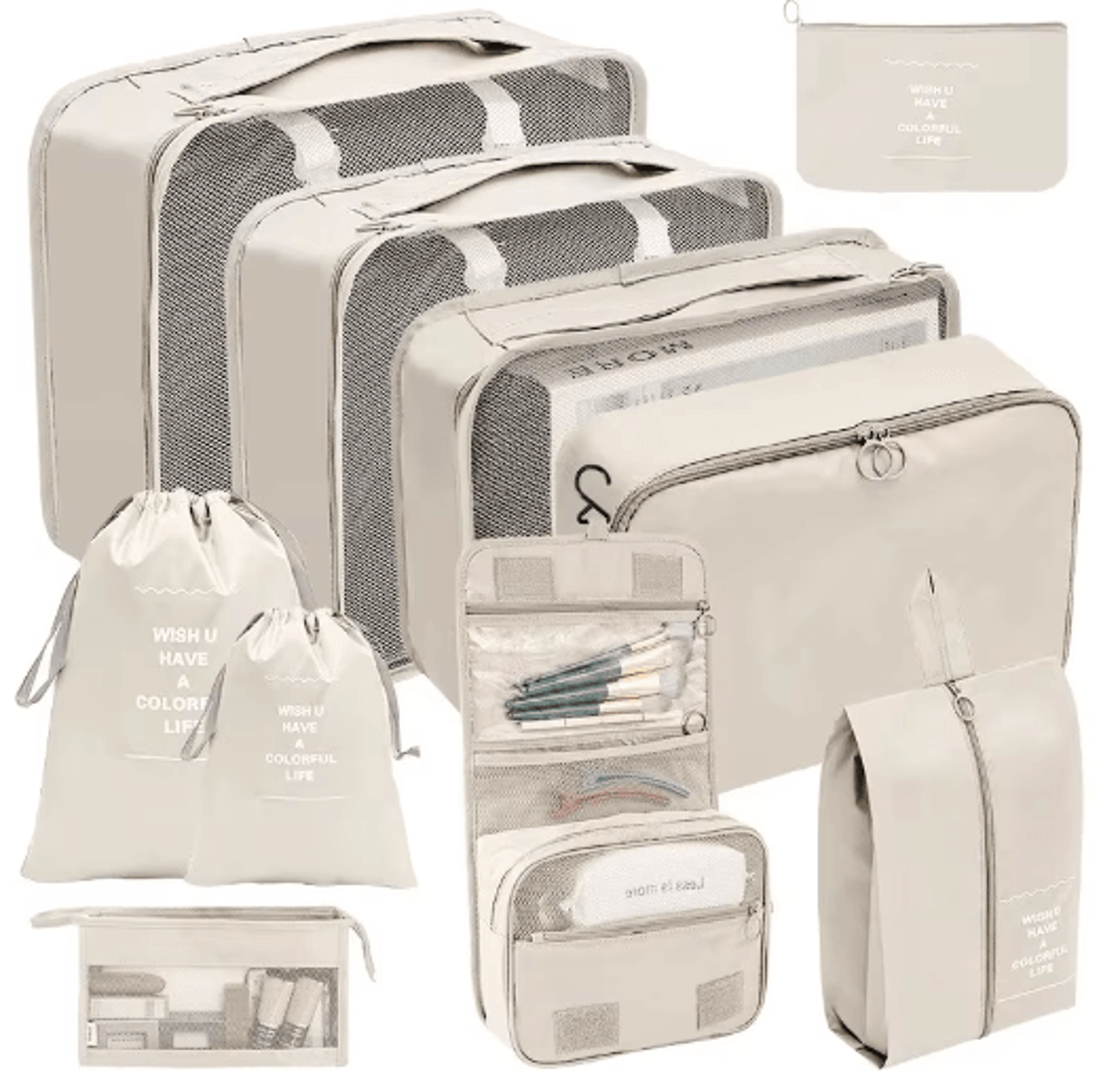 78910PCS Foldable Travel Packing Cubes Set 0