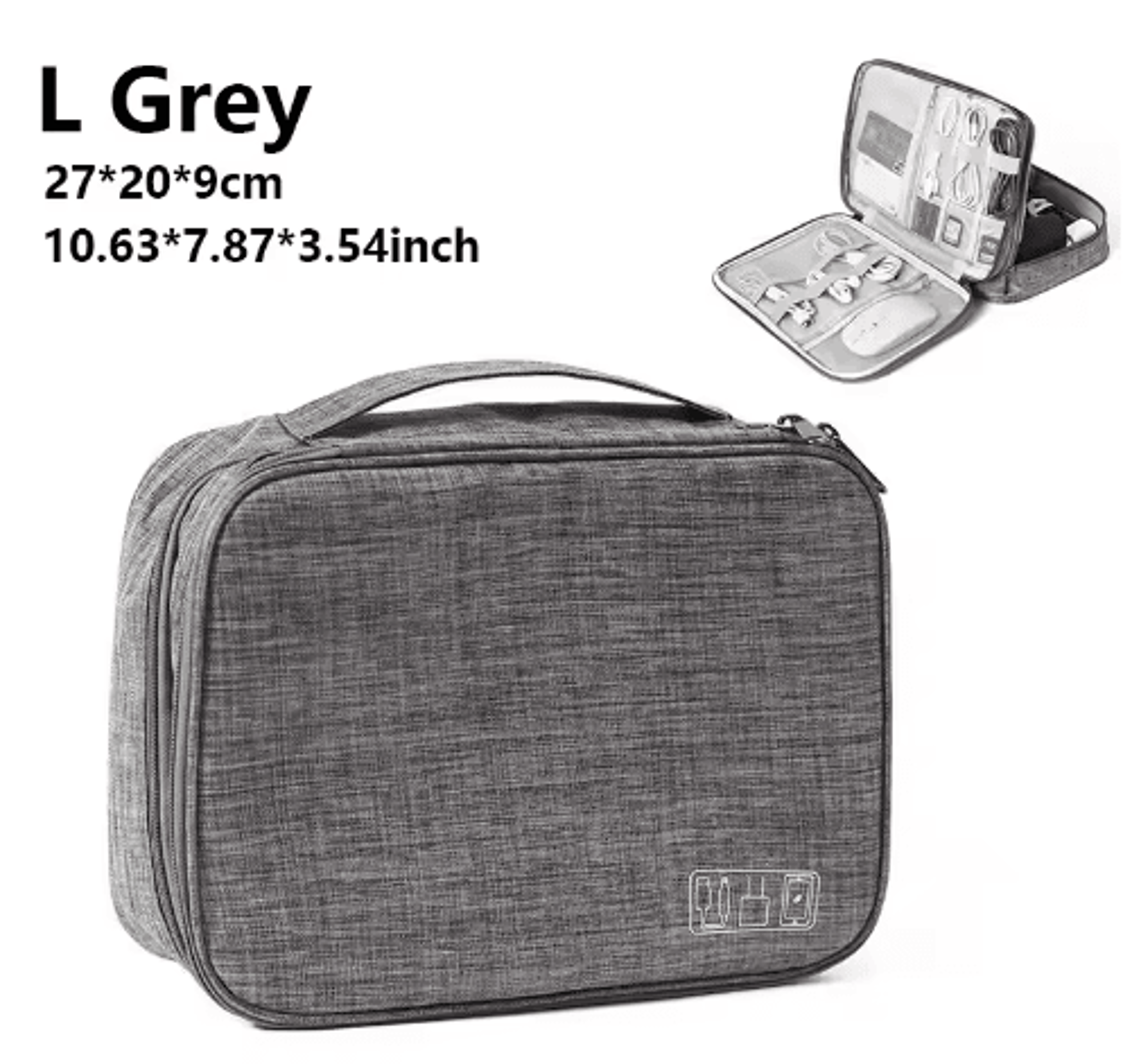 Waterproof Travel Cable And Electronics Organizer Case 17