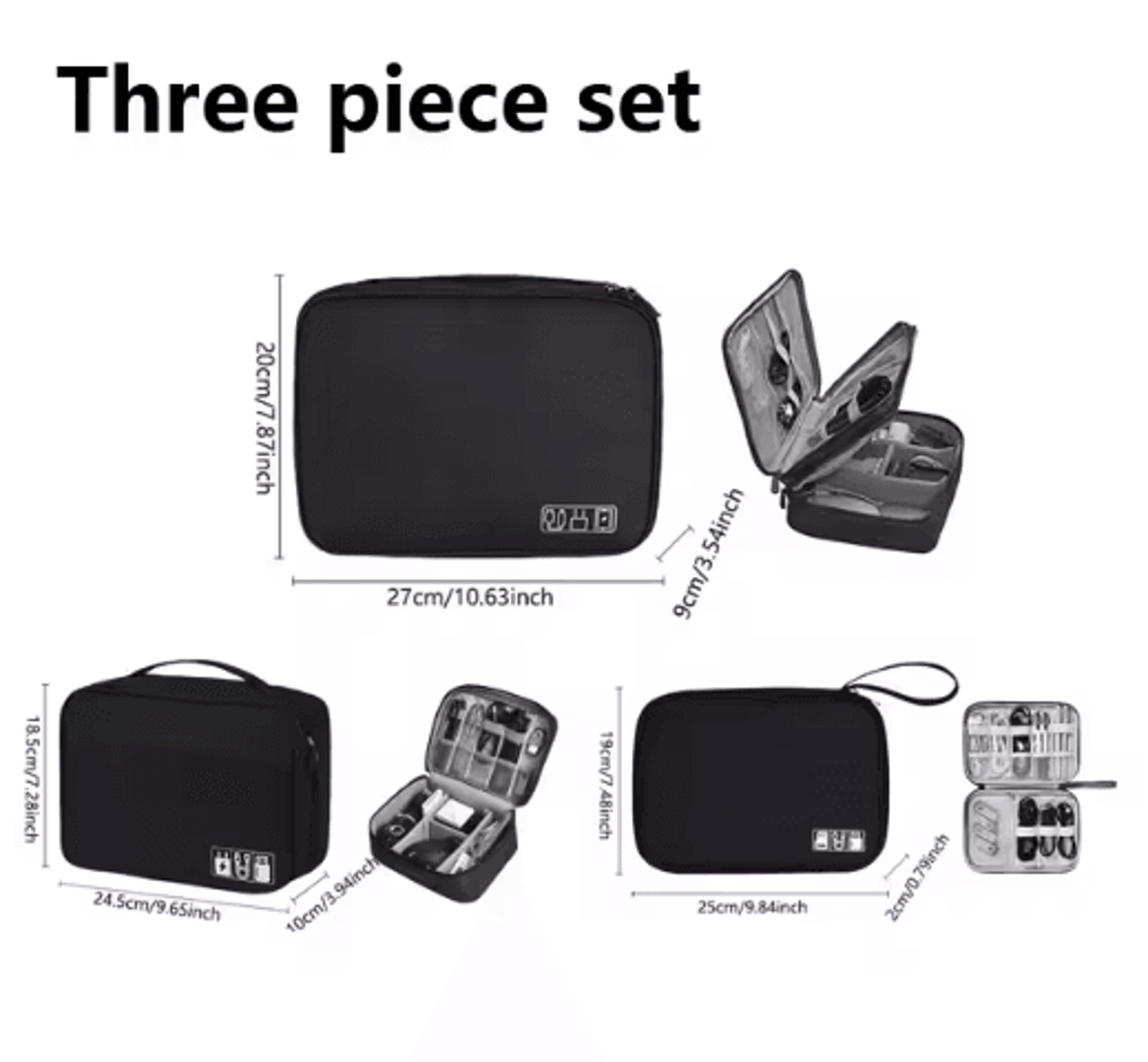 Waterproof Portable Digital Cable Organizer Pouch 22