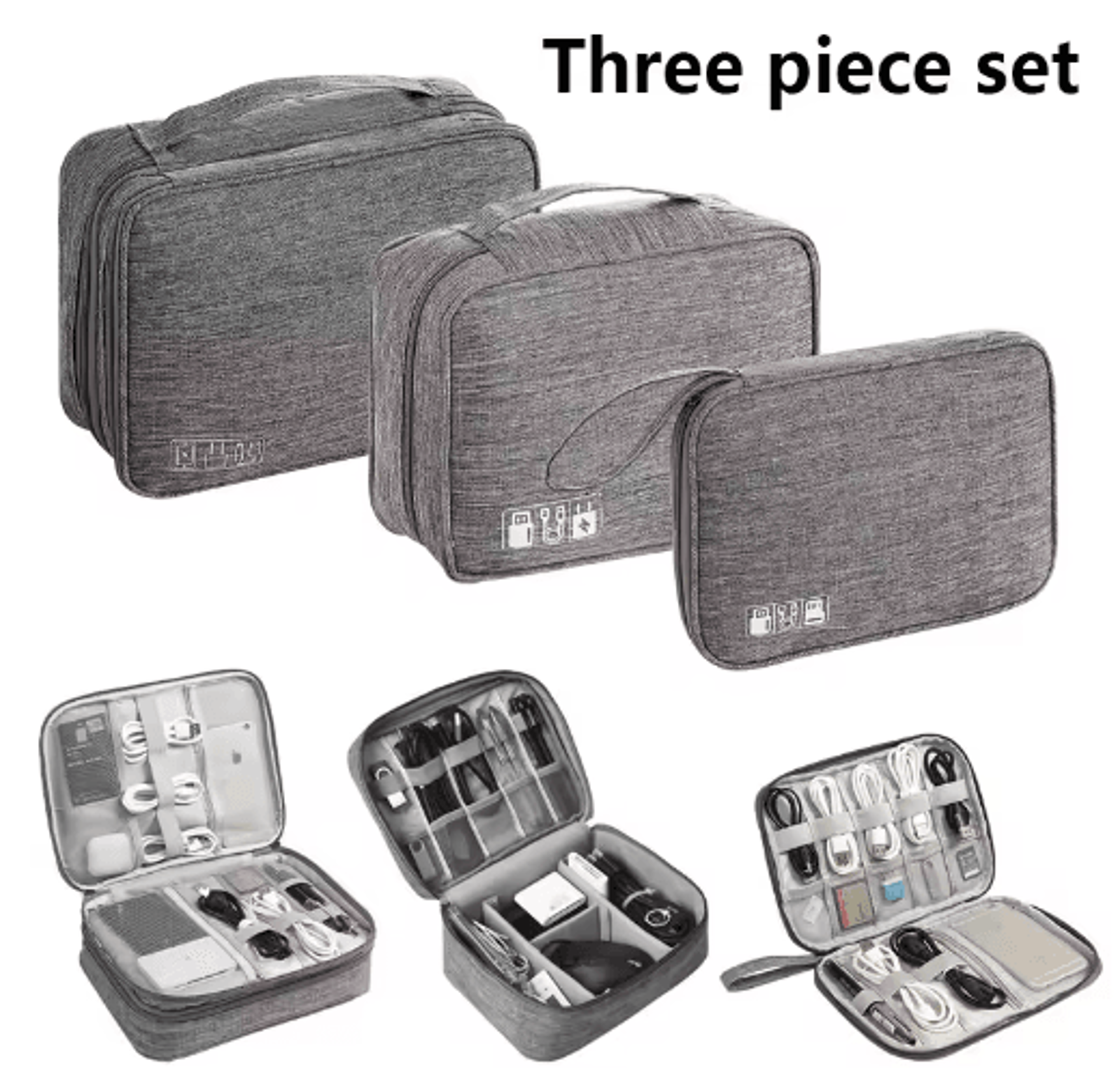 Waterproof Portable Digital Cable Organizer Pouch 0