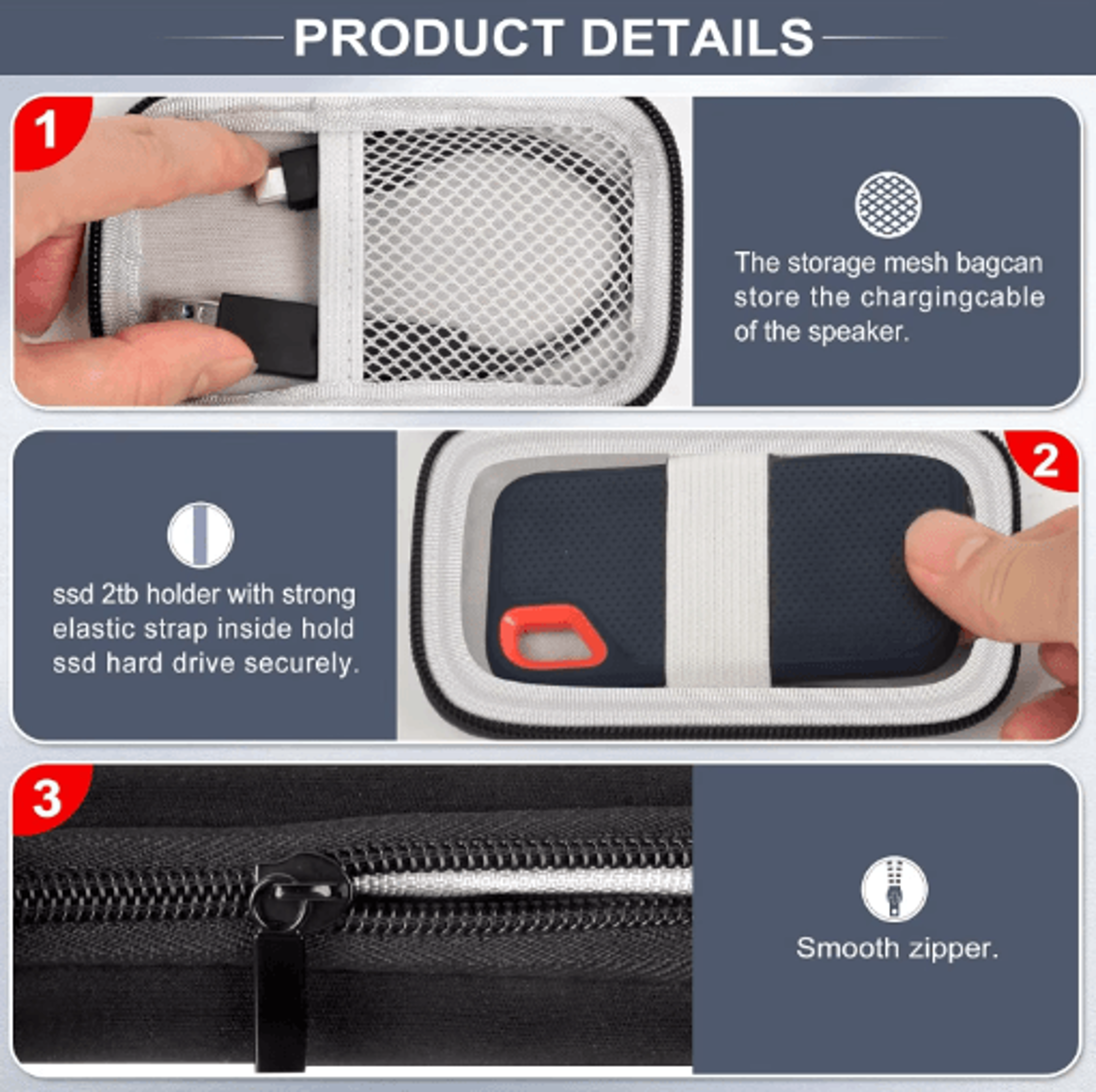 Hard Shell SSD Case For SanDisk Extreme  Extreme PRO 0