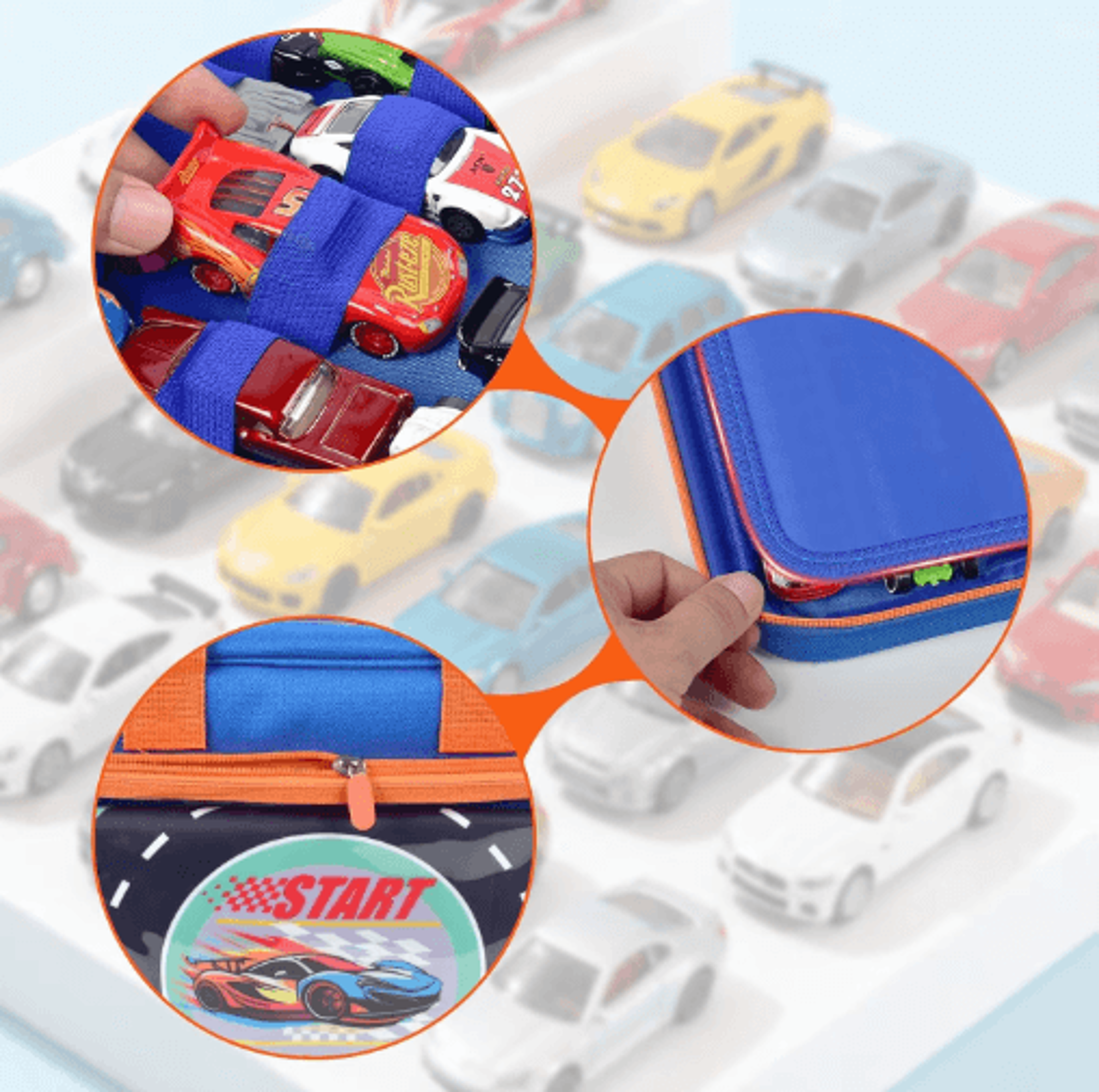 Toy Car Storage Case  Portable Organizer 3