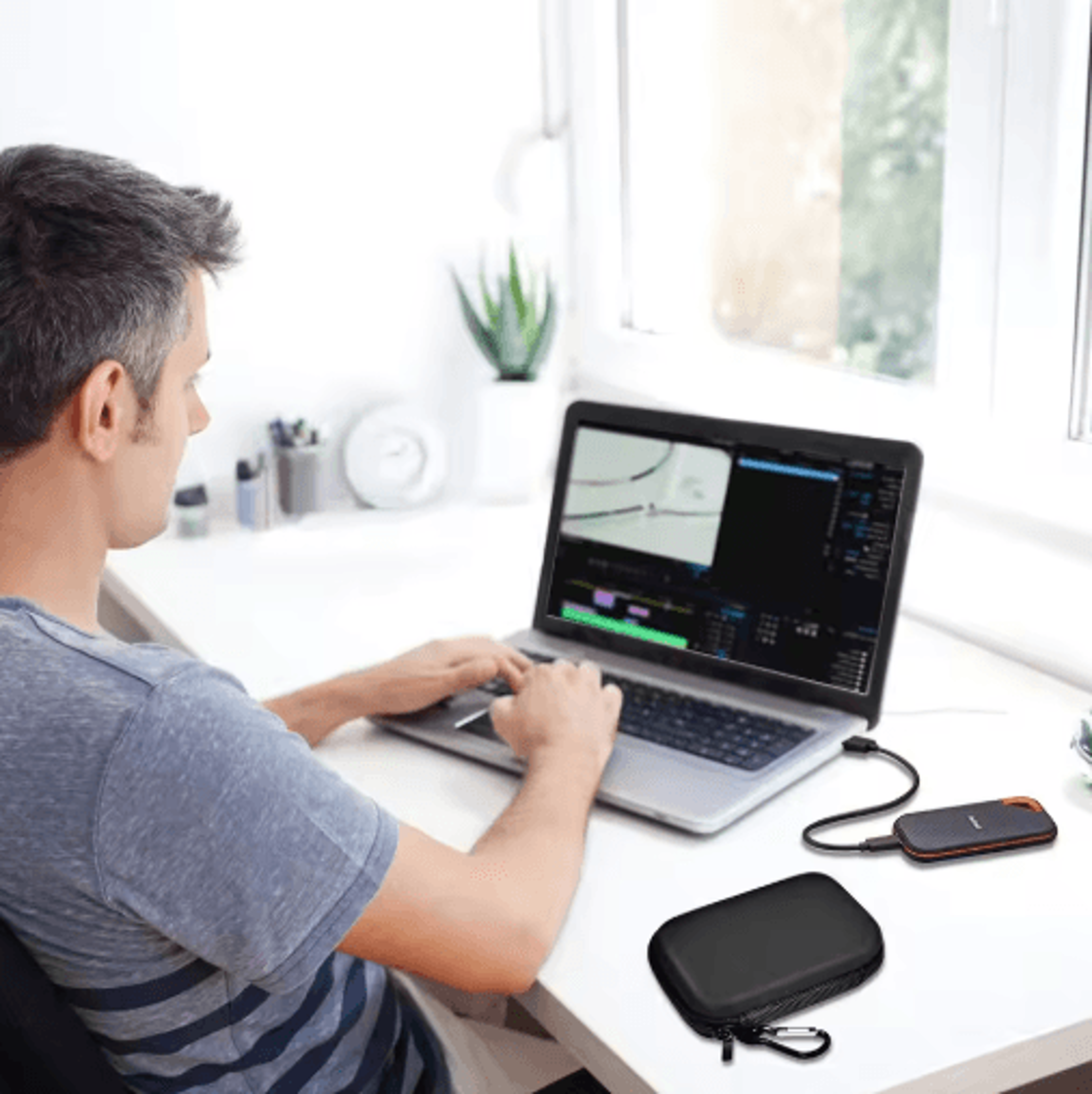 Hard Travel Case For SanDisk Extreme PRO Portable SSD 4