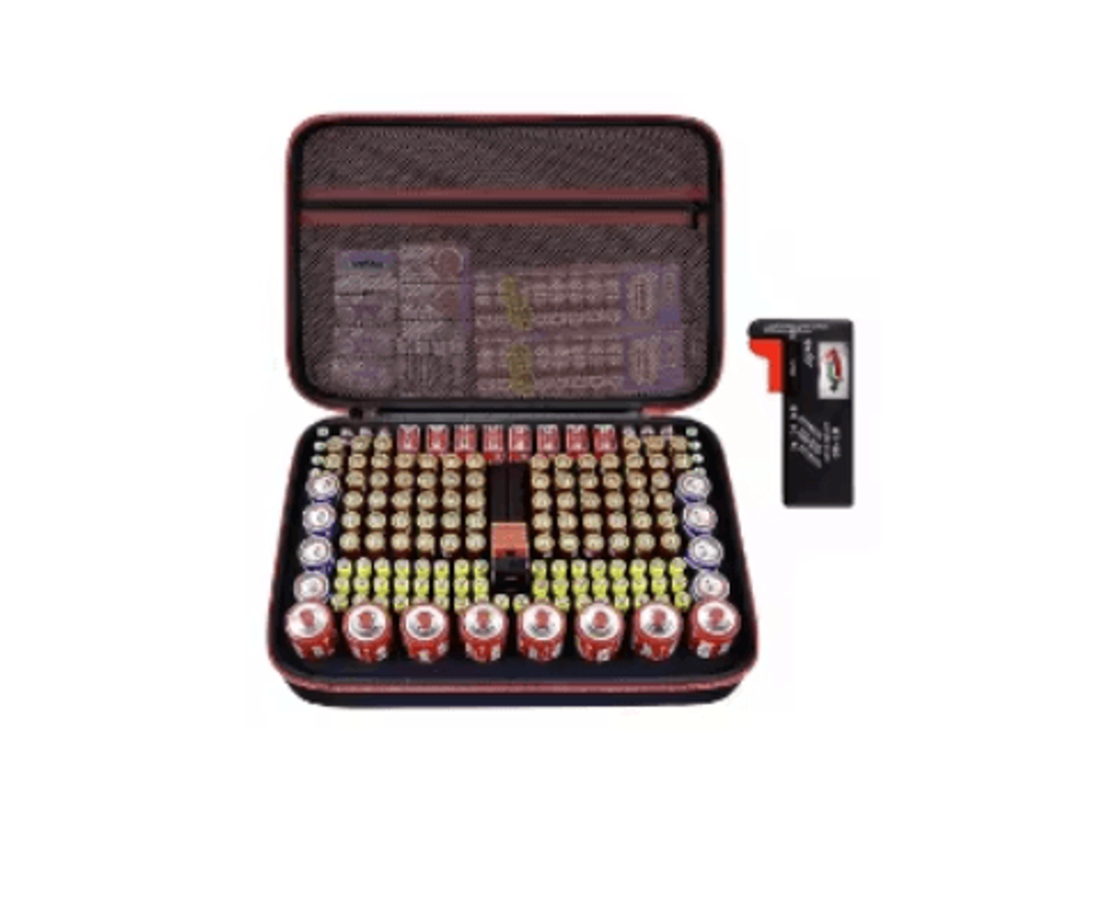 162 Battery Organizer Storage Case With Tester 1