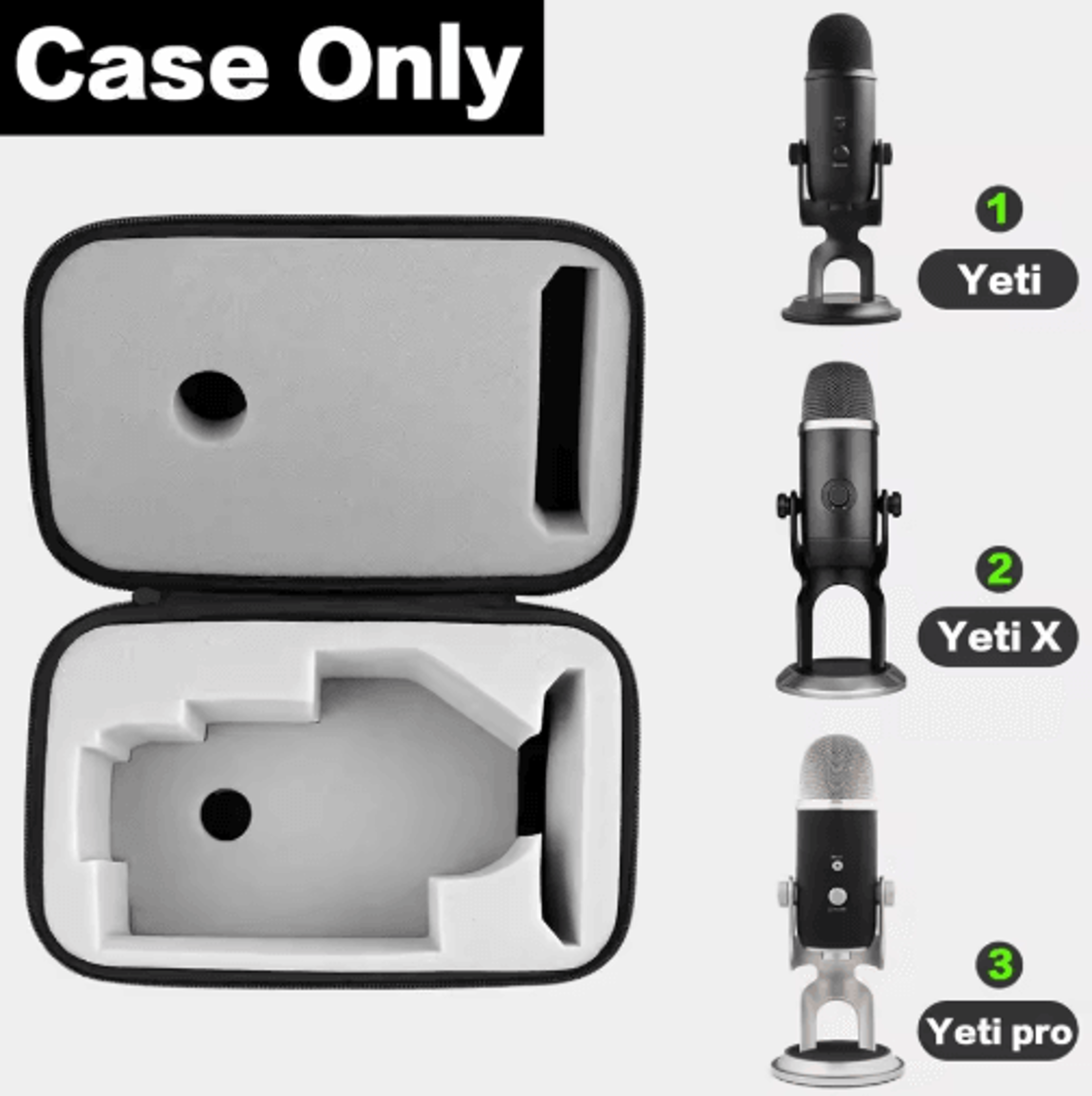 Protective Carrying Case For Logitech For Creators  Blue Yeti Microphones 3