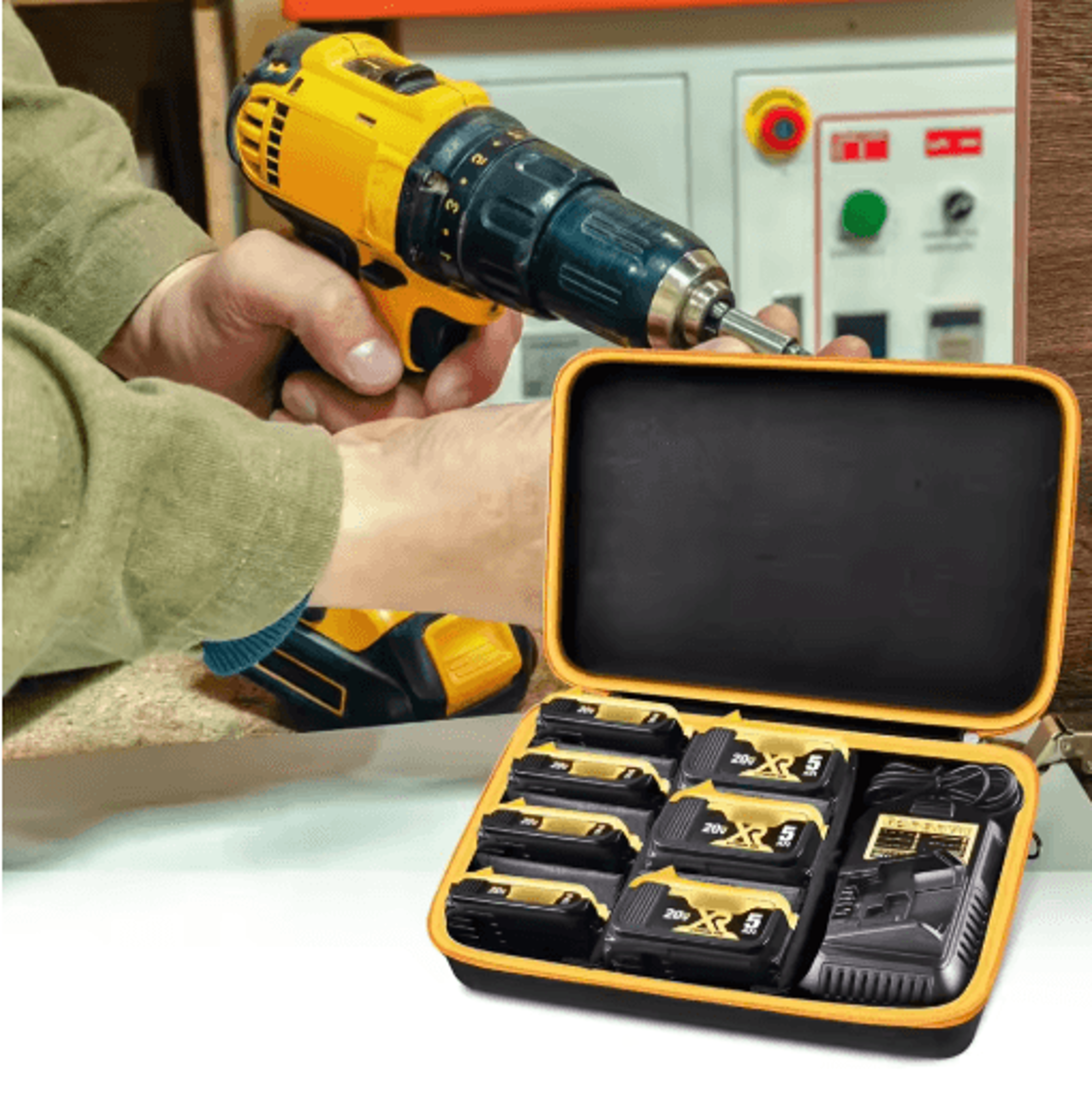 ExtraLarge Battery Storage Case For DEWALT 20V  60V MAX XR 2