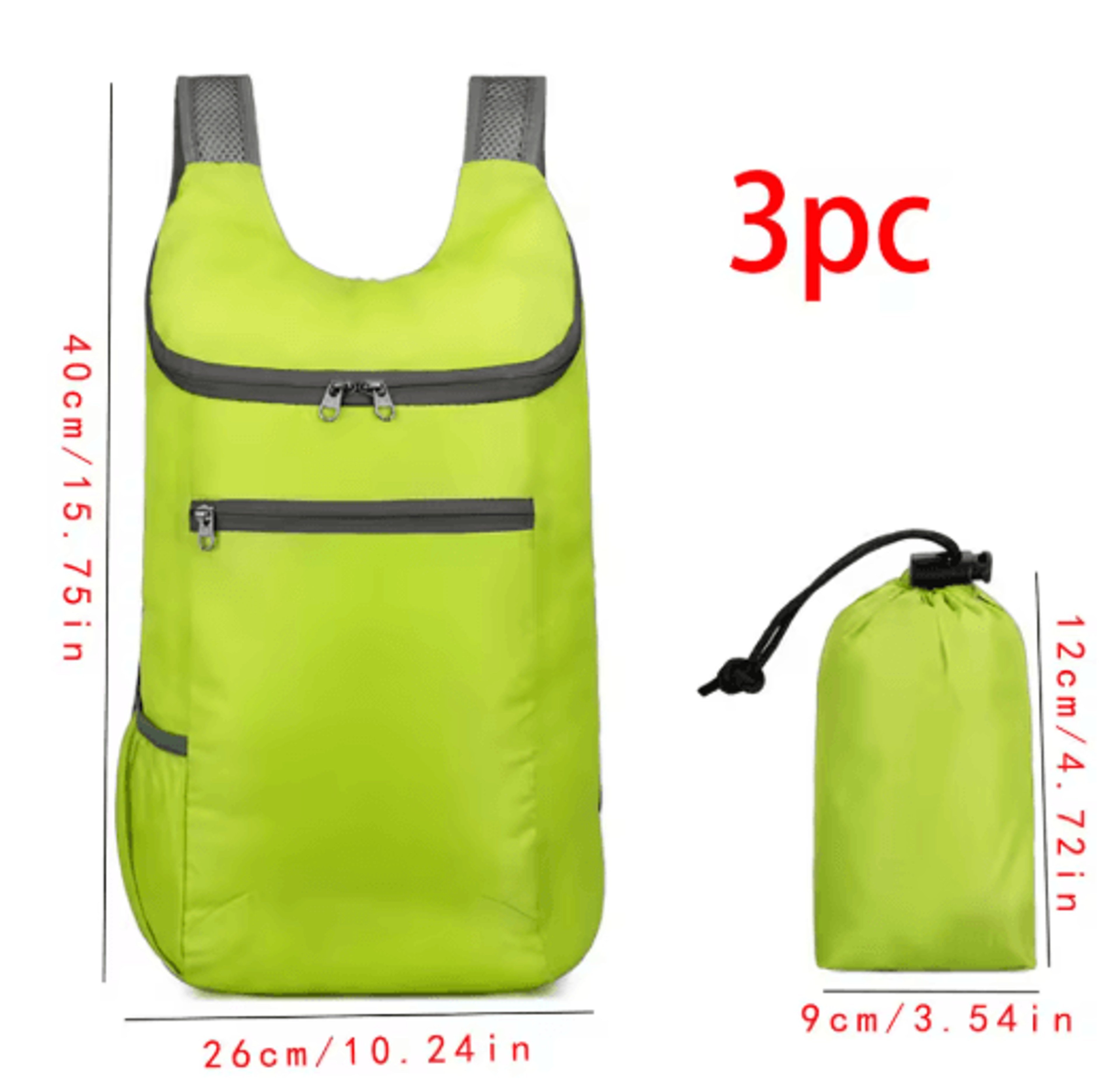 Foldable Weekend Travel Bag  Waterproof Large Capacity Lightweight Backpack 3