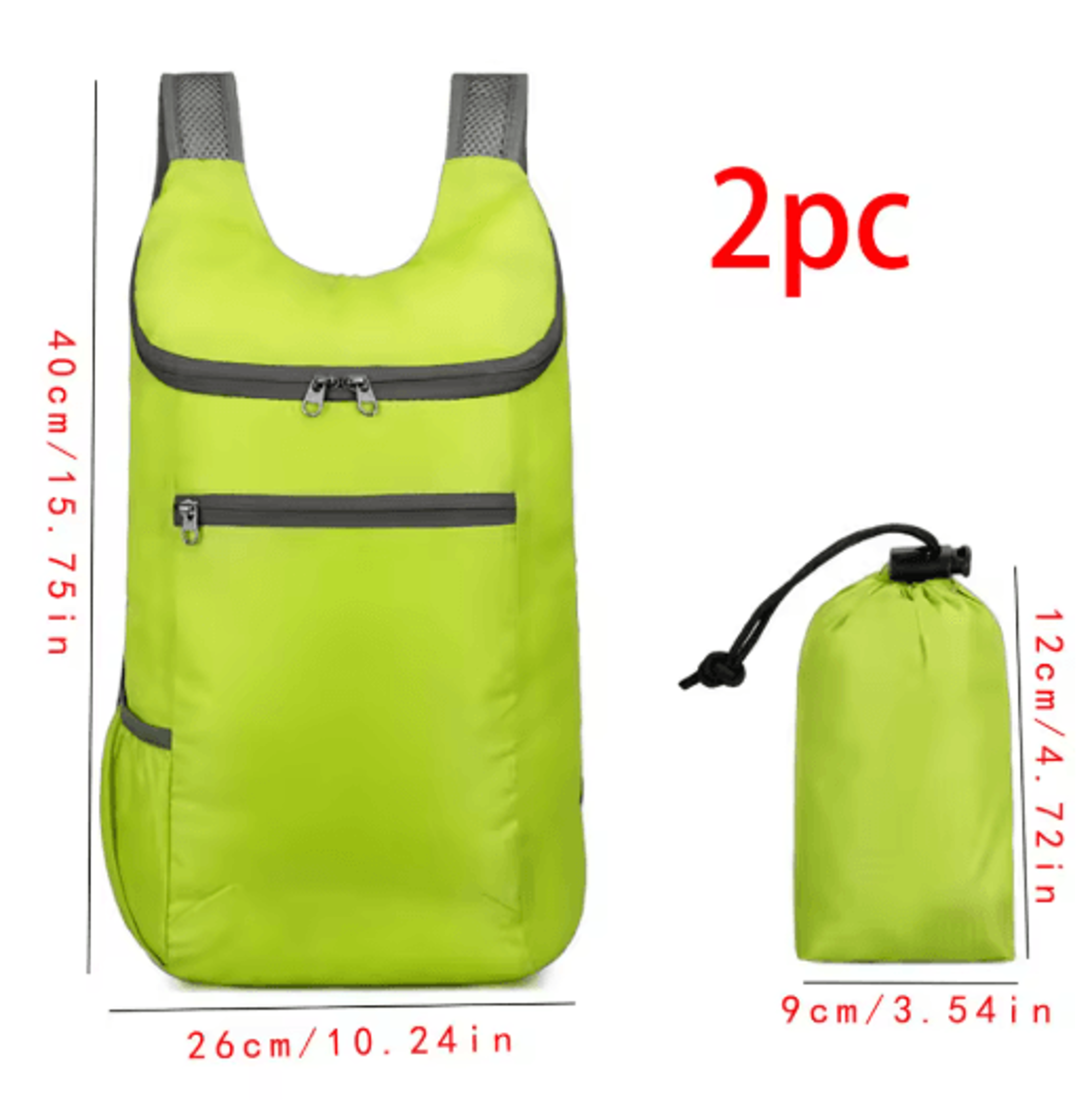 Foldable Weekend Travel Bag  Waterproof Large Capacity Lightweight Backpack 4