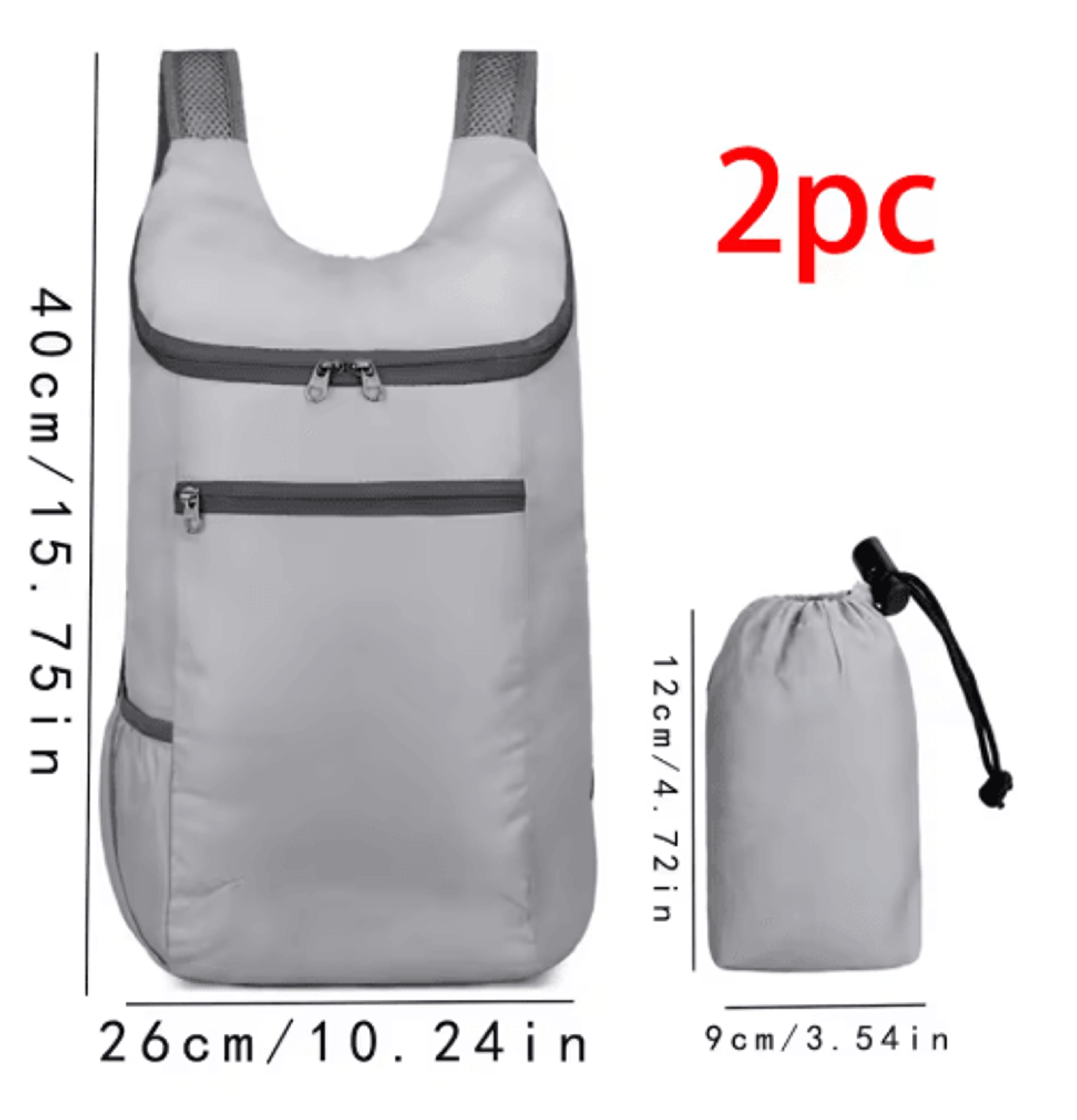 Foldable Weekend Travel Bag  Waterproof Large Capacity Lightweight Backpack 1