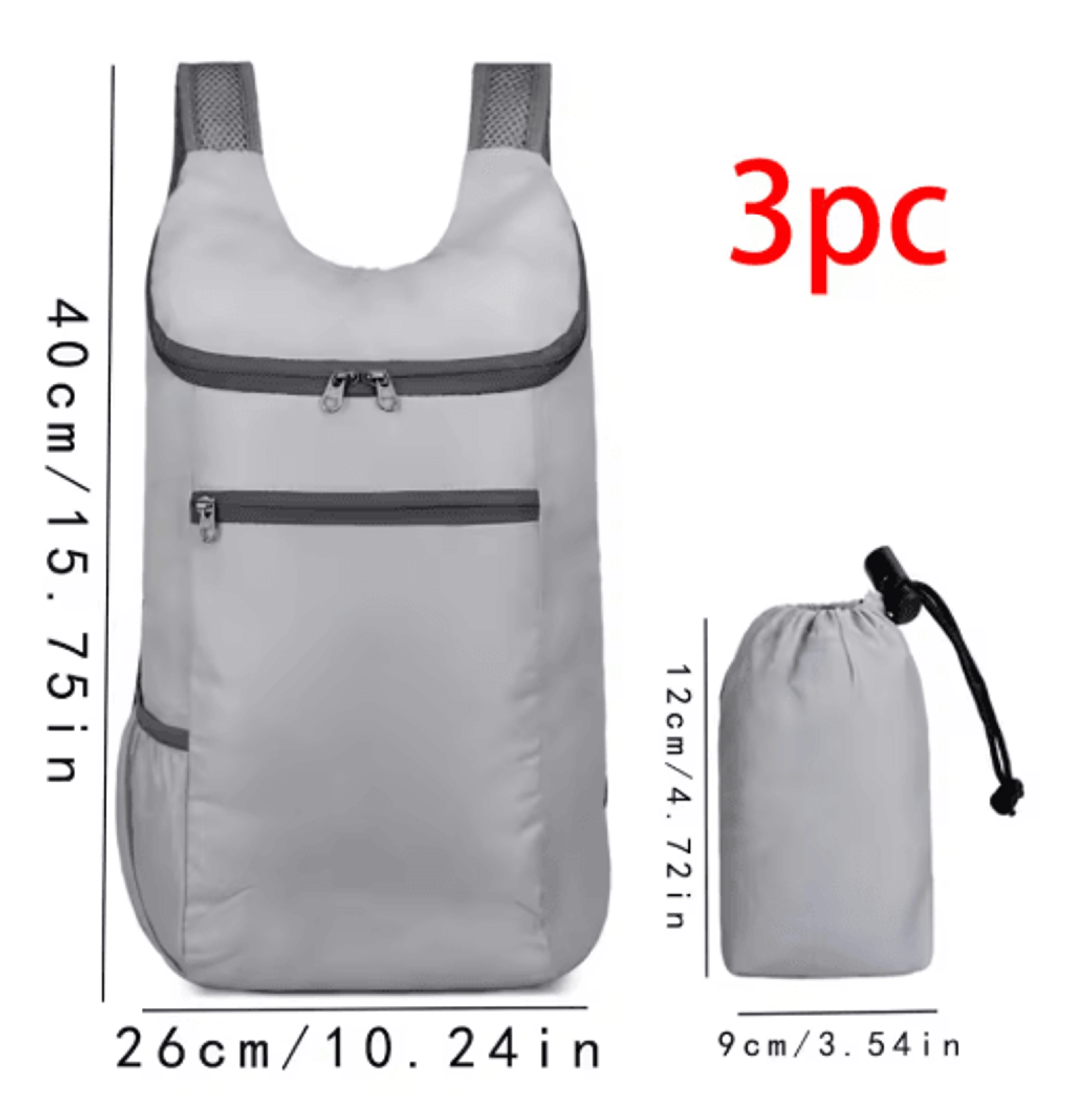 Foldable Weekend Travel Bag  Waterproof Large Capacity Lightweight Backpack 6