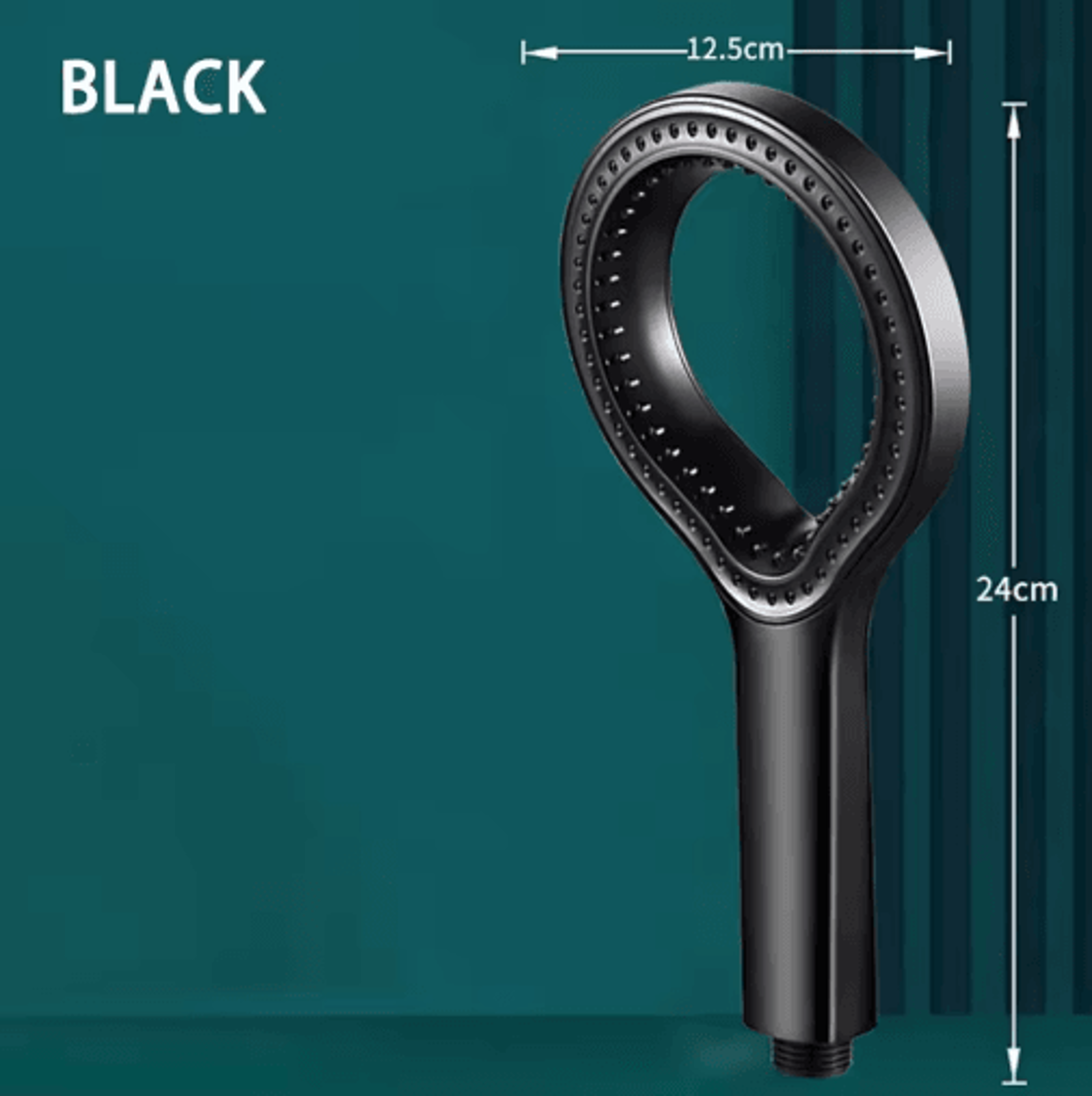 Ring Design HighPressure Shower Head  Adjustable Handheld Rainfall Sprayer 1