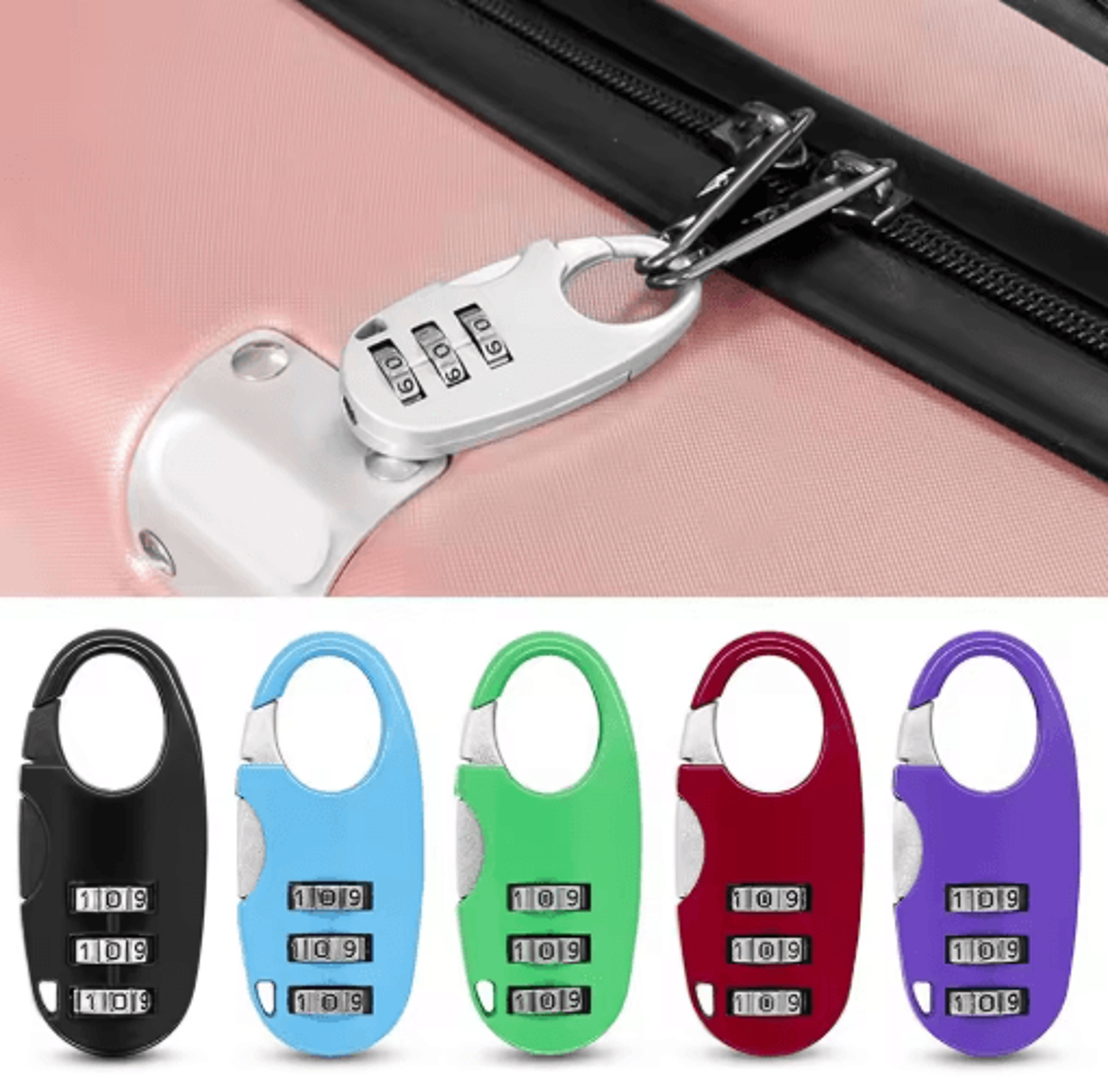 3Digit Mini Combination Padlock For Luggage  Lockers 0
