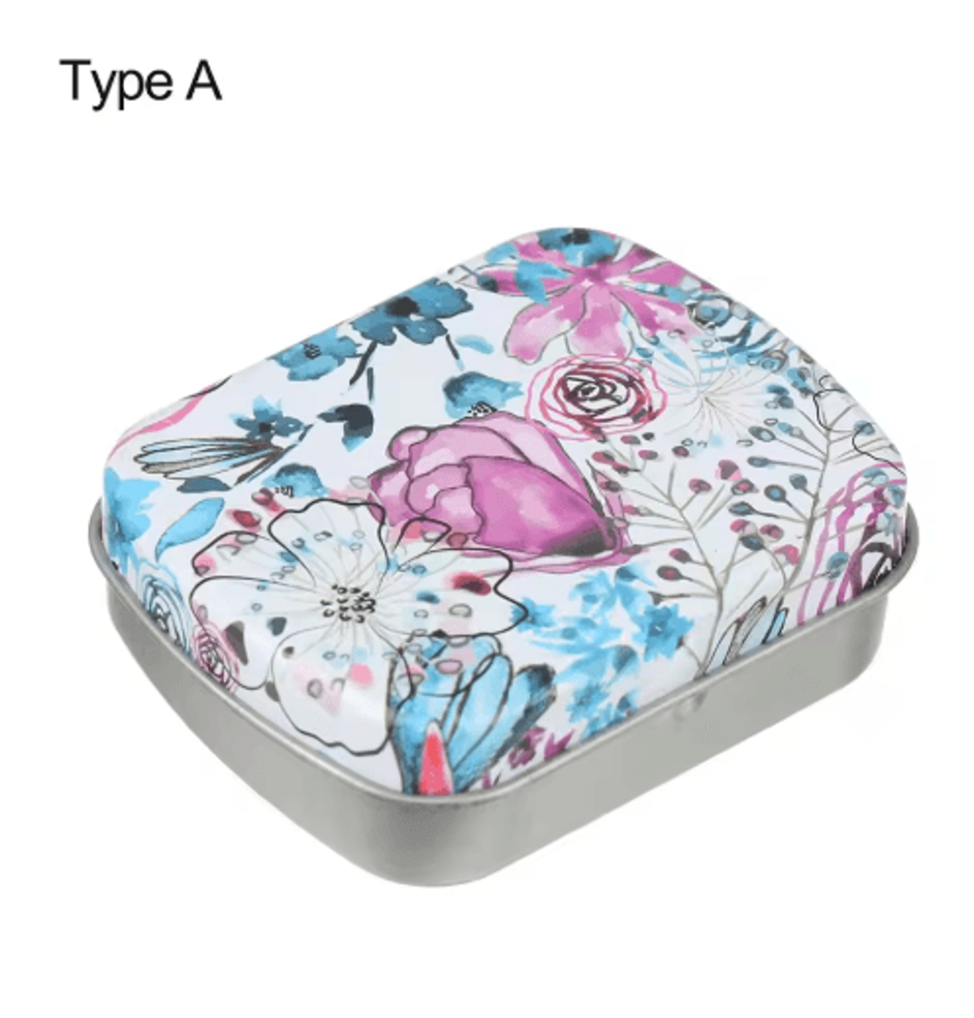 Mini Metal Hinged Tin Storage Box With Lid 11