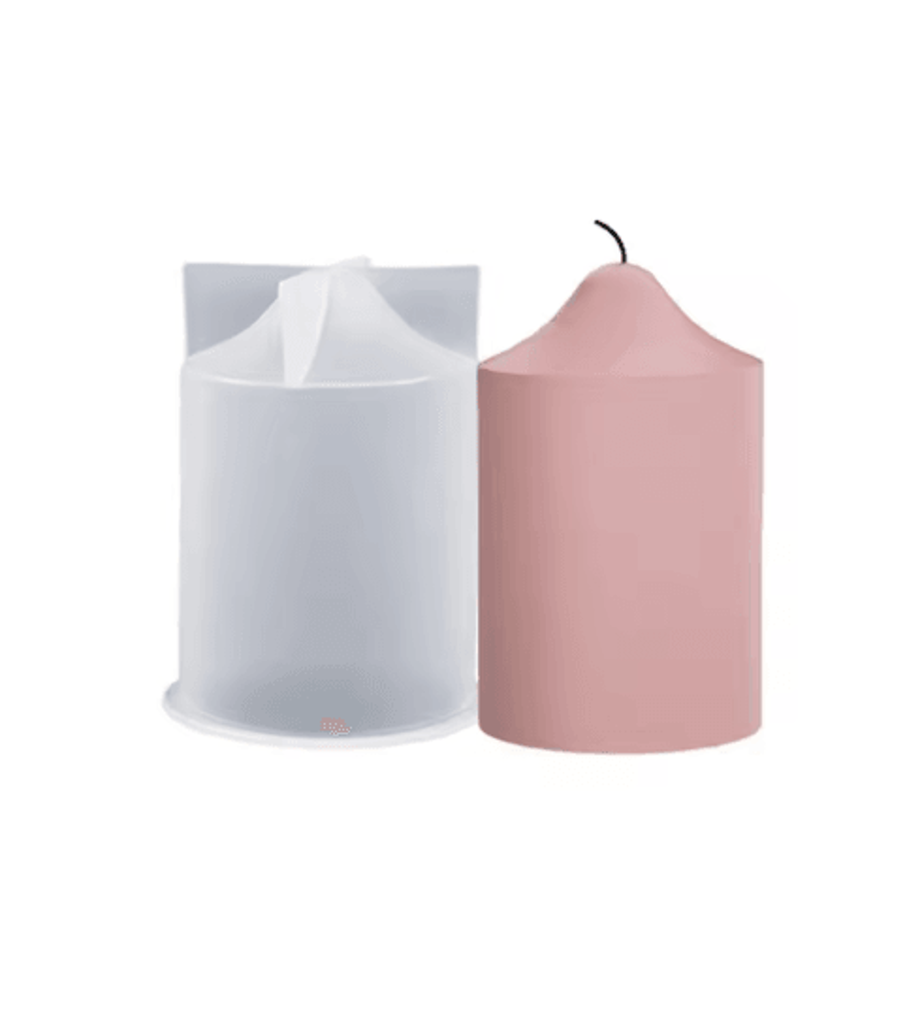 3D Cylinder Candle Silicone Mold For DIY Crafts 1