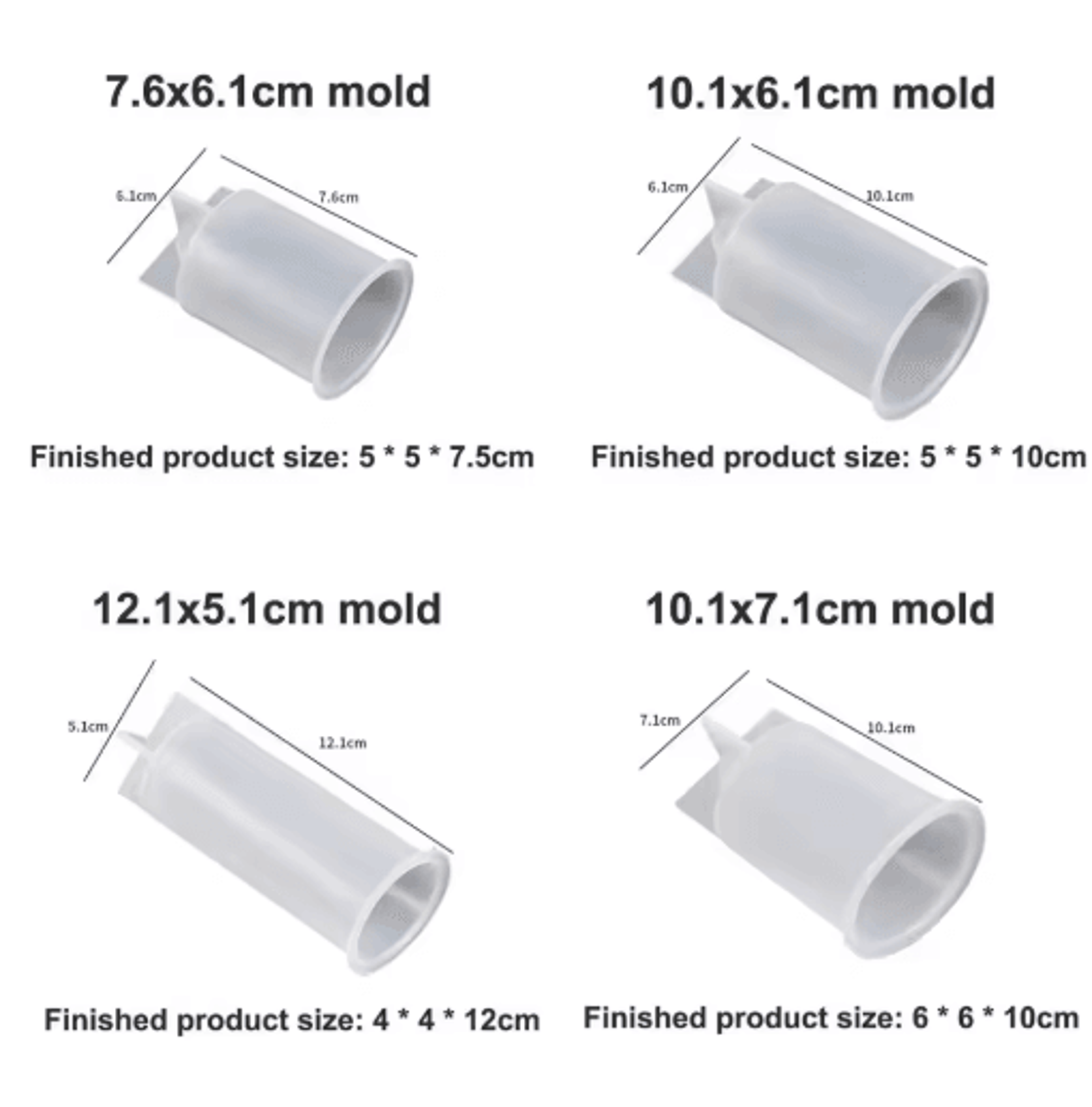 3D Cylinder Candle Silicone Mold For DIY Crafts 5