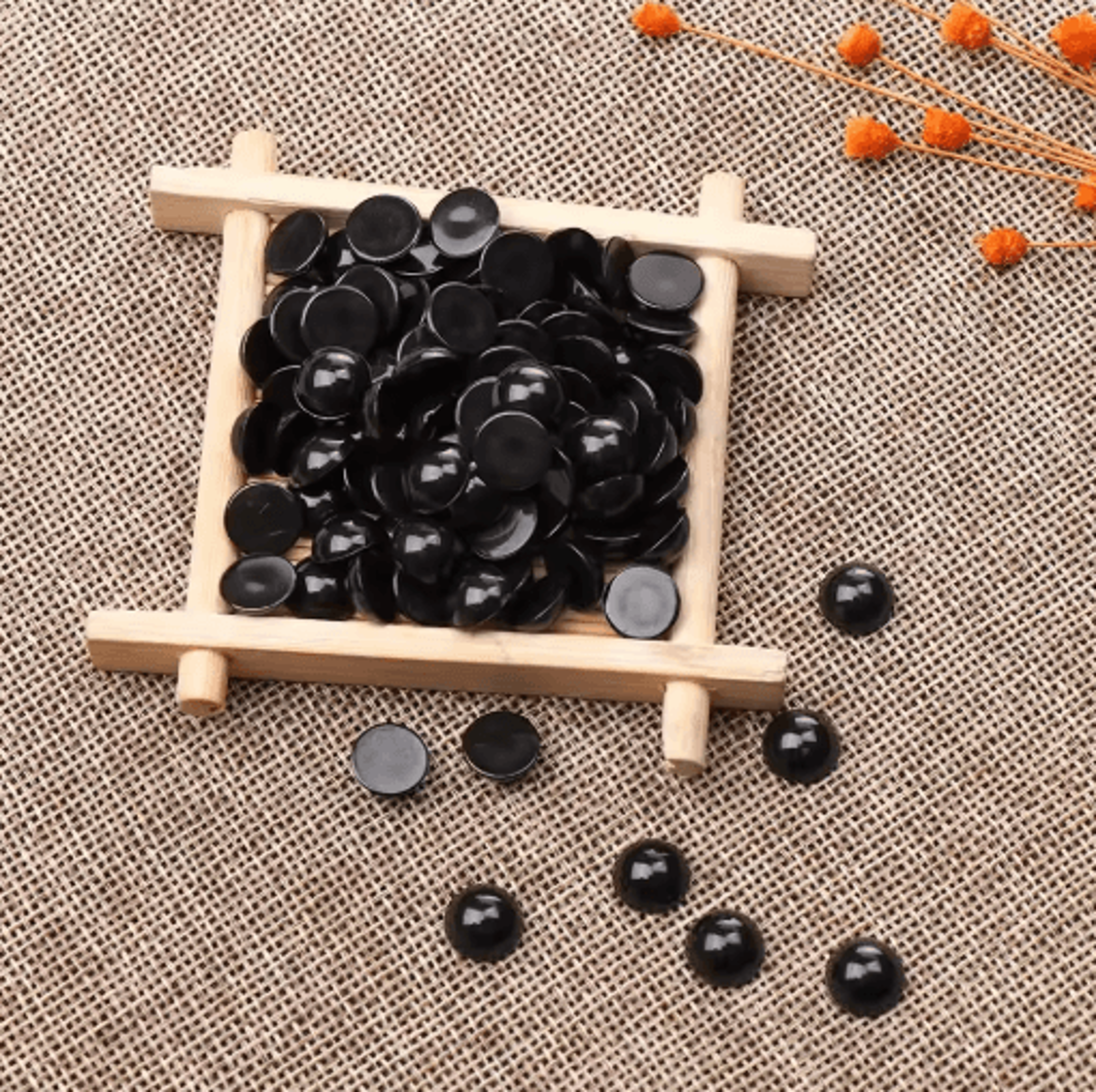 100-piece black safety eyes for dolls & diy crafts