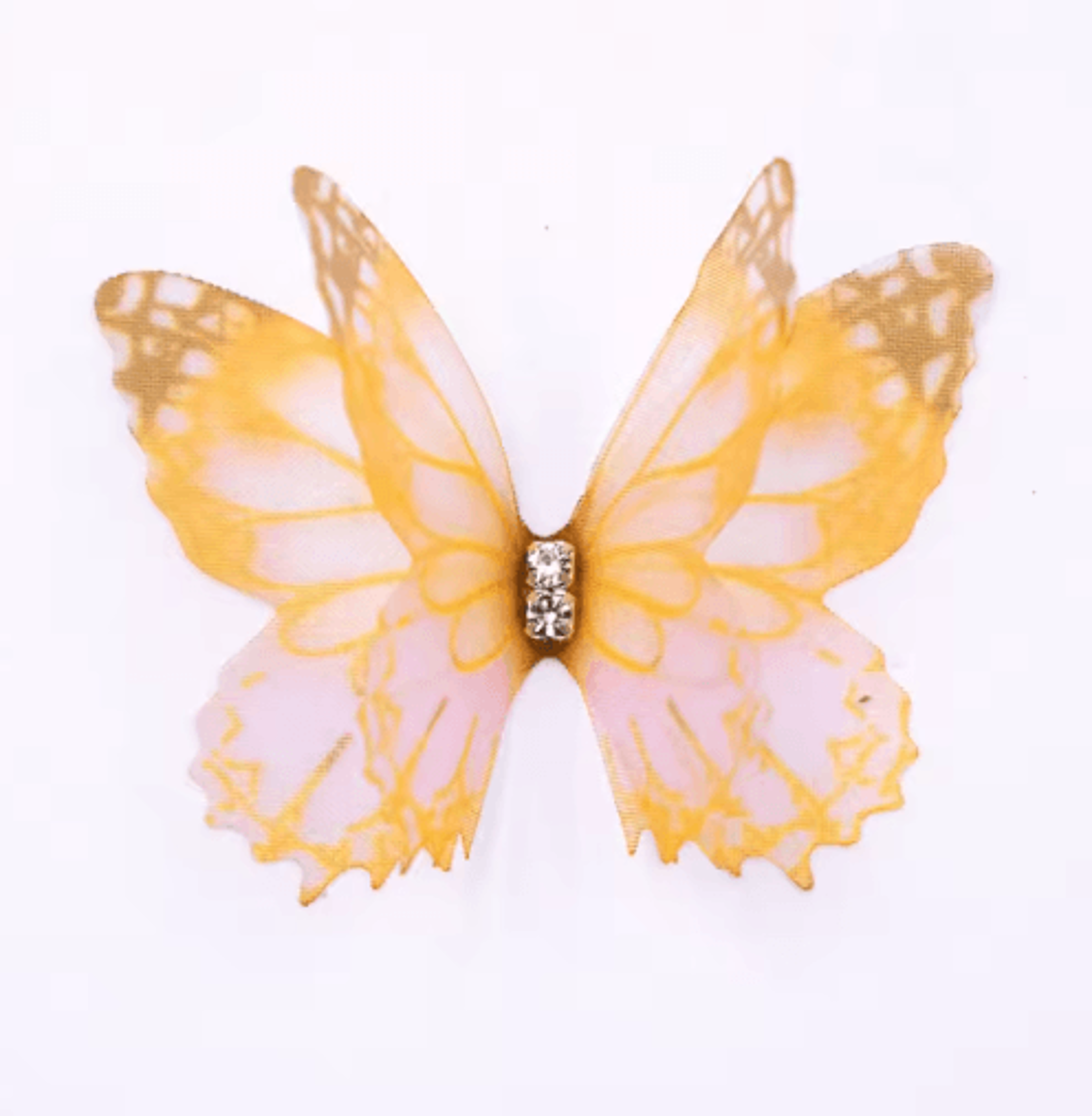 50Piece 3D Gradient Organza Butterfly Appliques 1