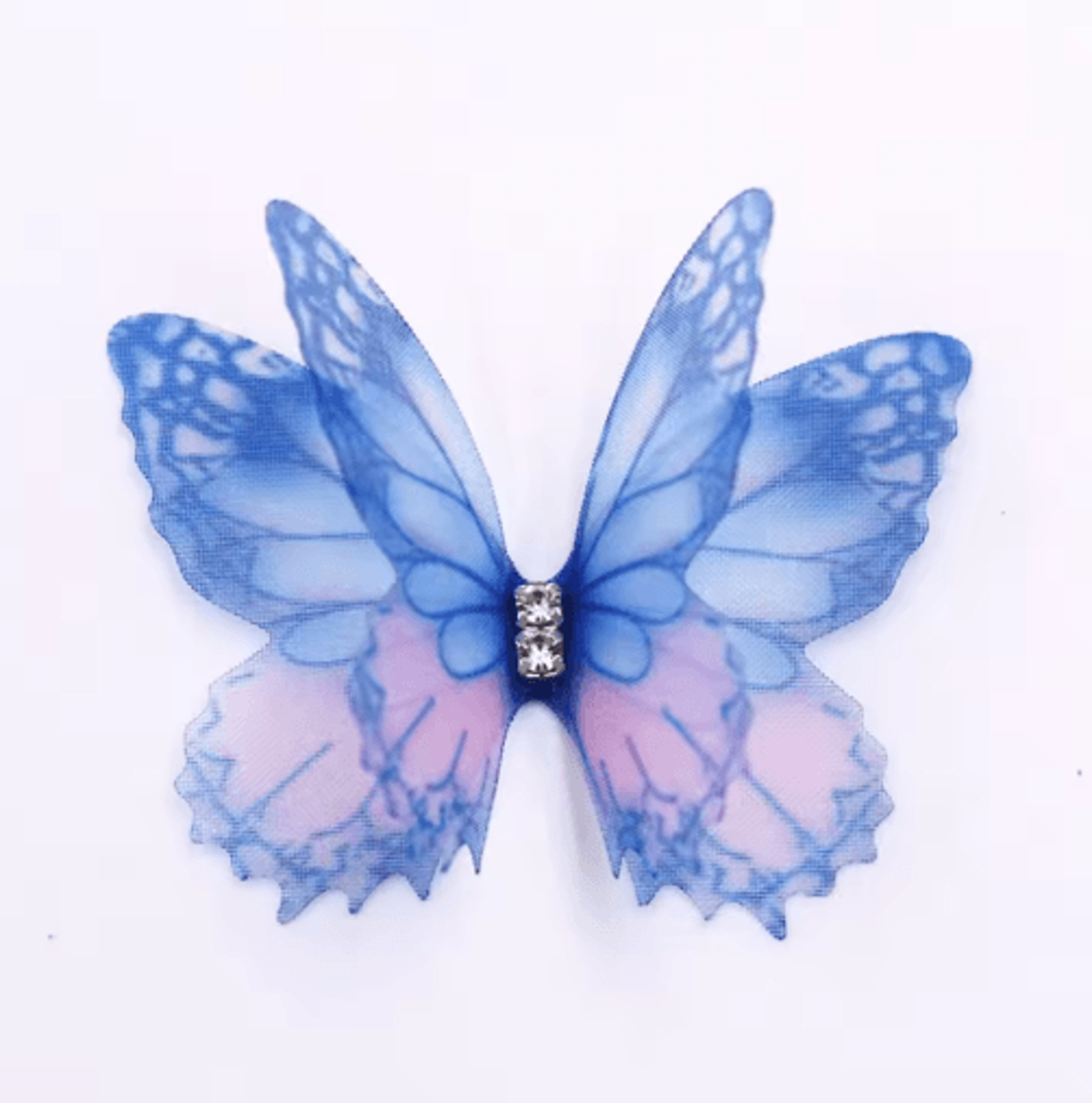 50Piece 3D Gradient Organza Butterfly Appliques 4