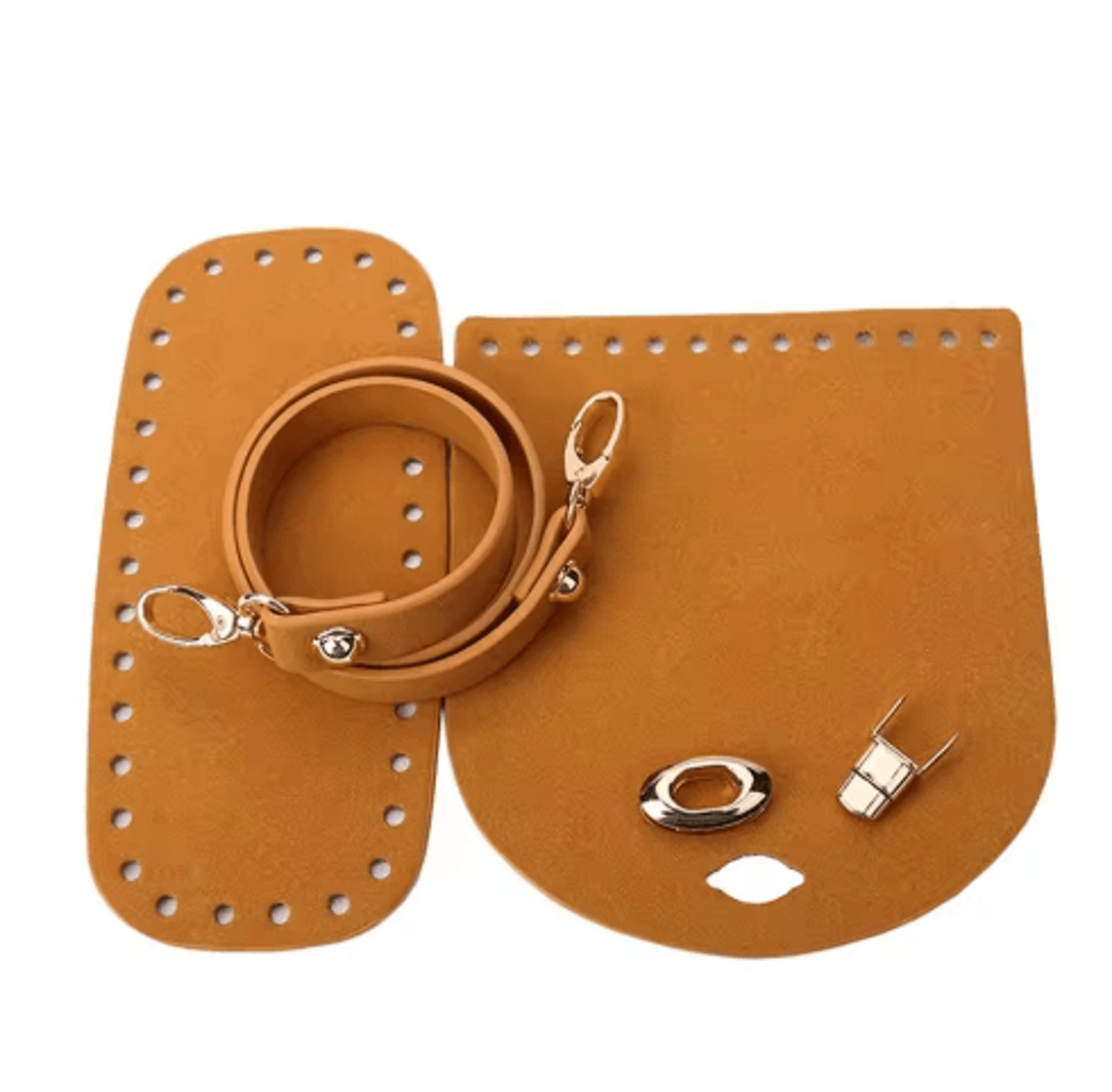 3Piece Faux Leather Crochet Bag Making Set 2