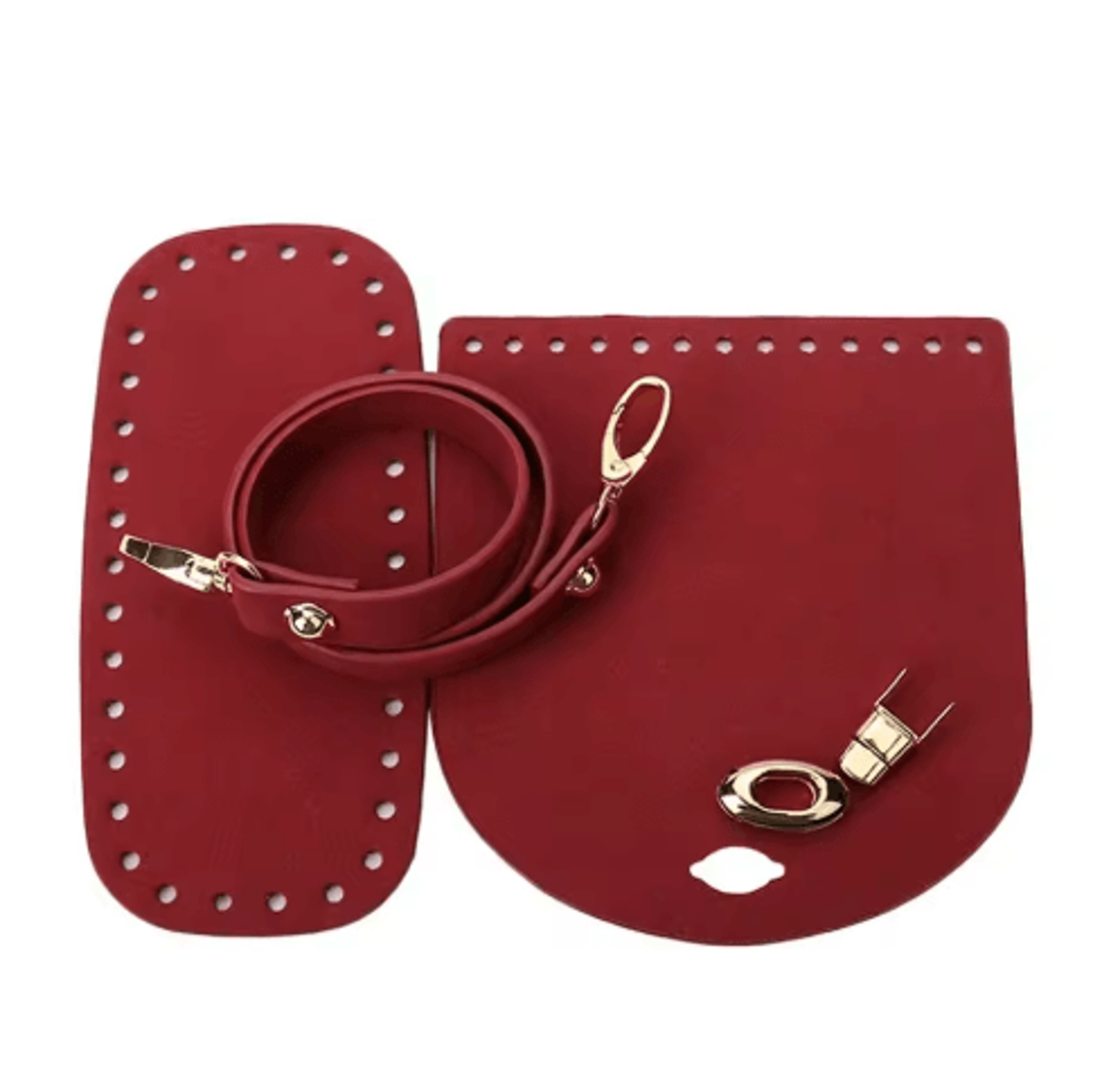 3Piece Faux Leather Crochet Bag Making Set 7