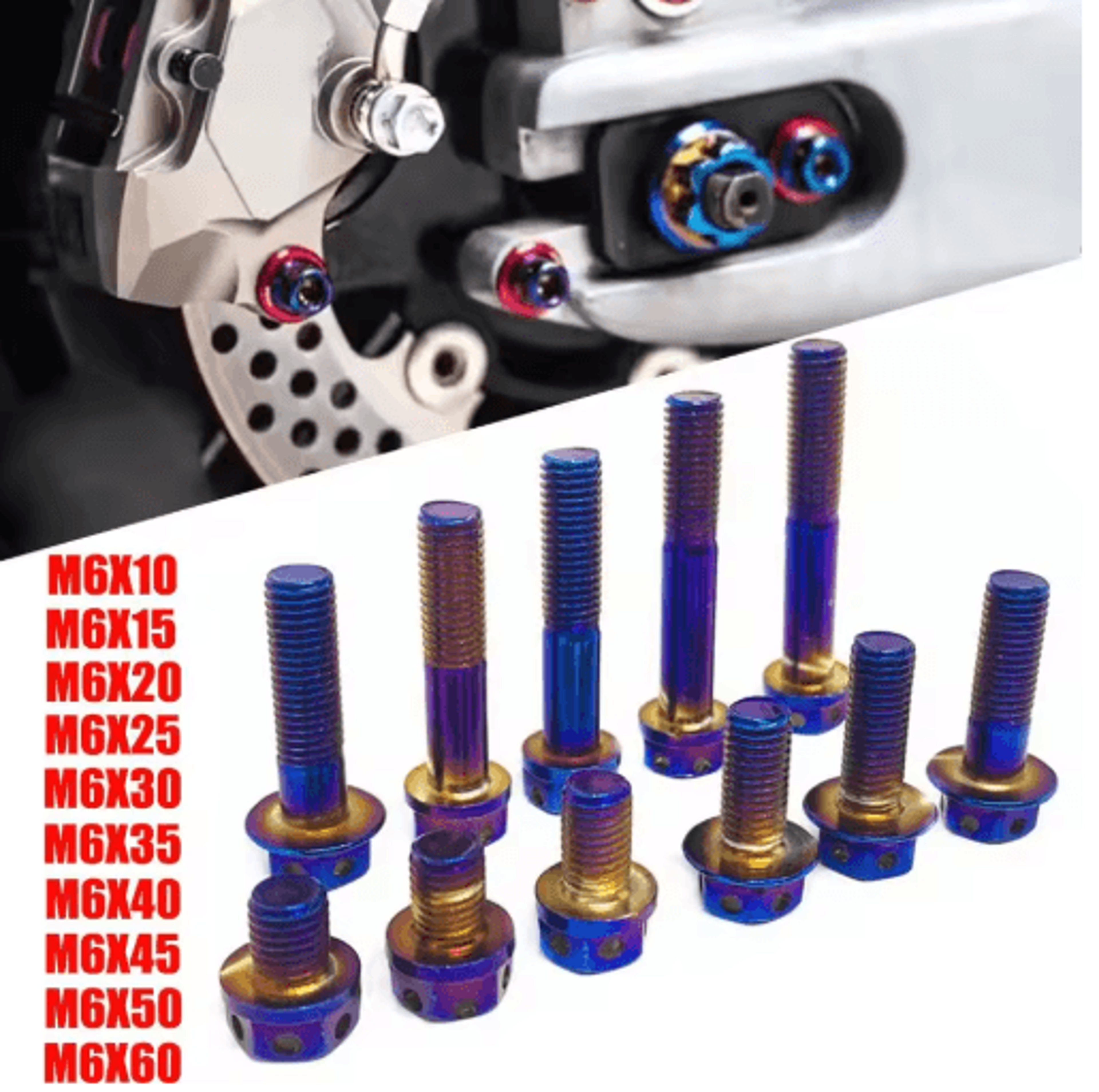 M6 Titanium Flange Hex Bolt With Drilled Hole 0