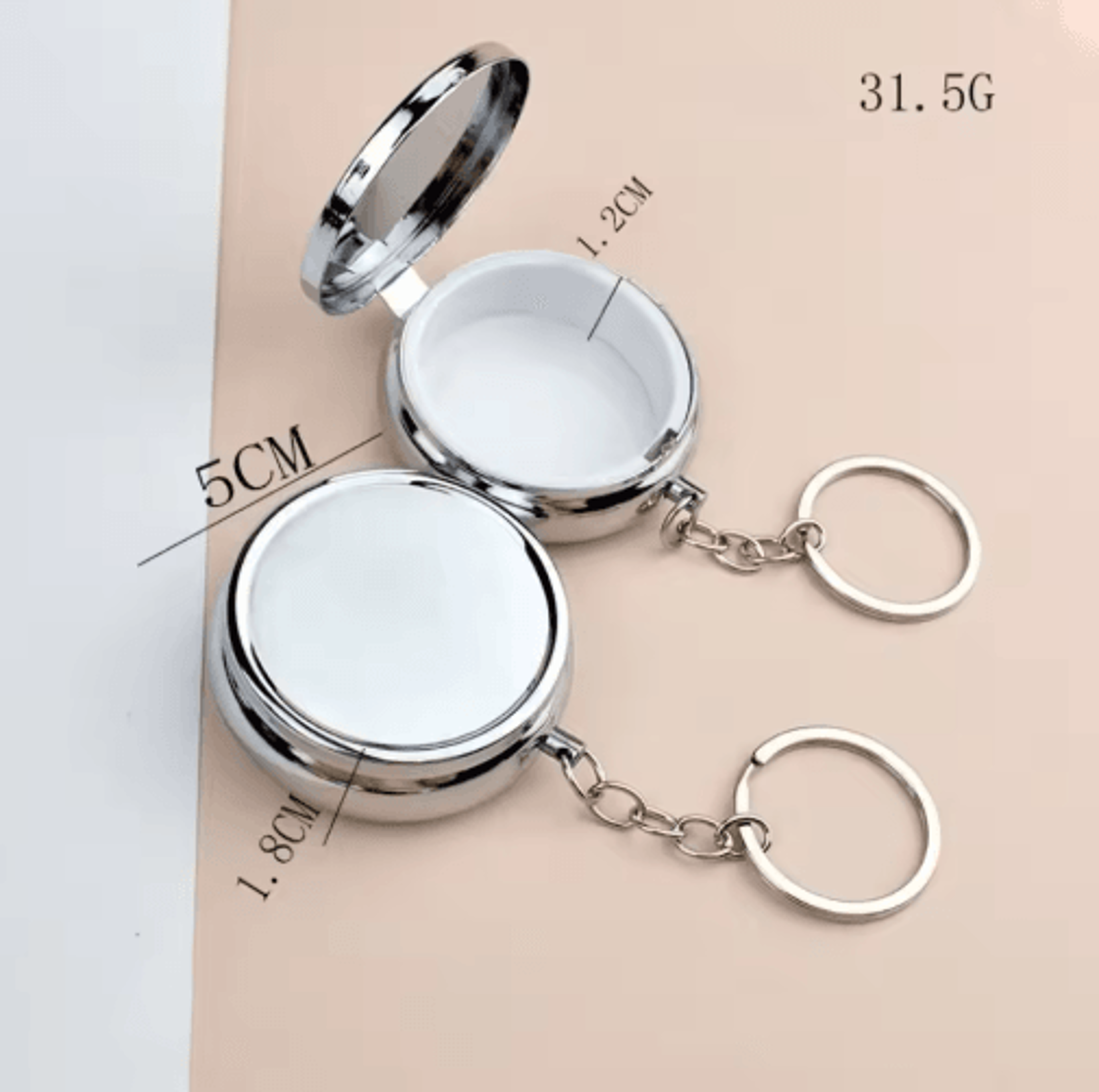 Portable Metal Round Pill  Small Jewelry Case 5