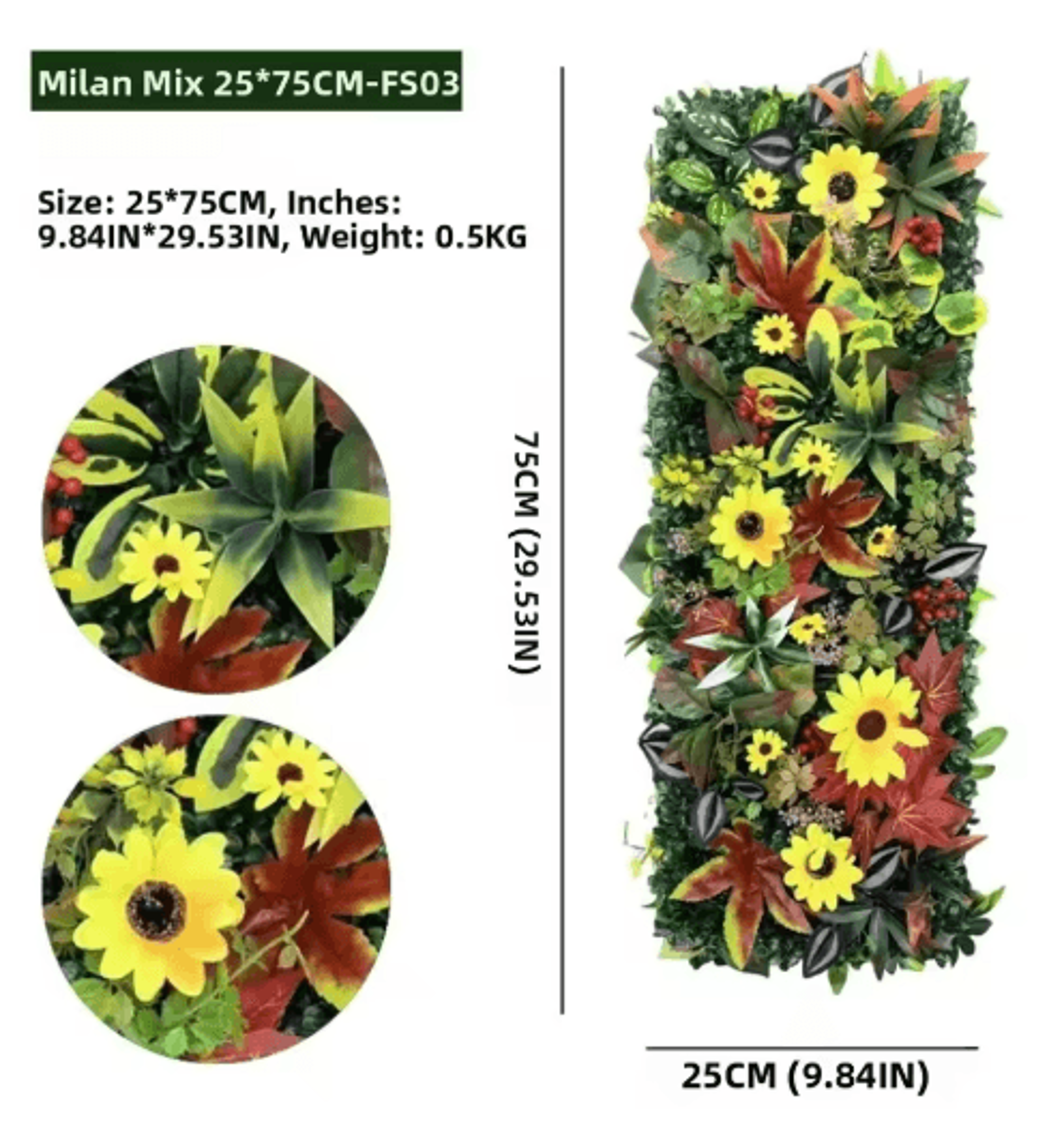 Realistic Artificial Ivy  Grass Wall Greenery Panel 5