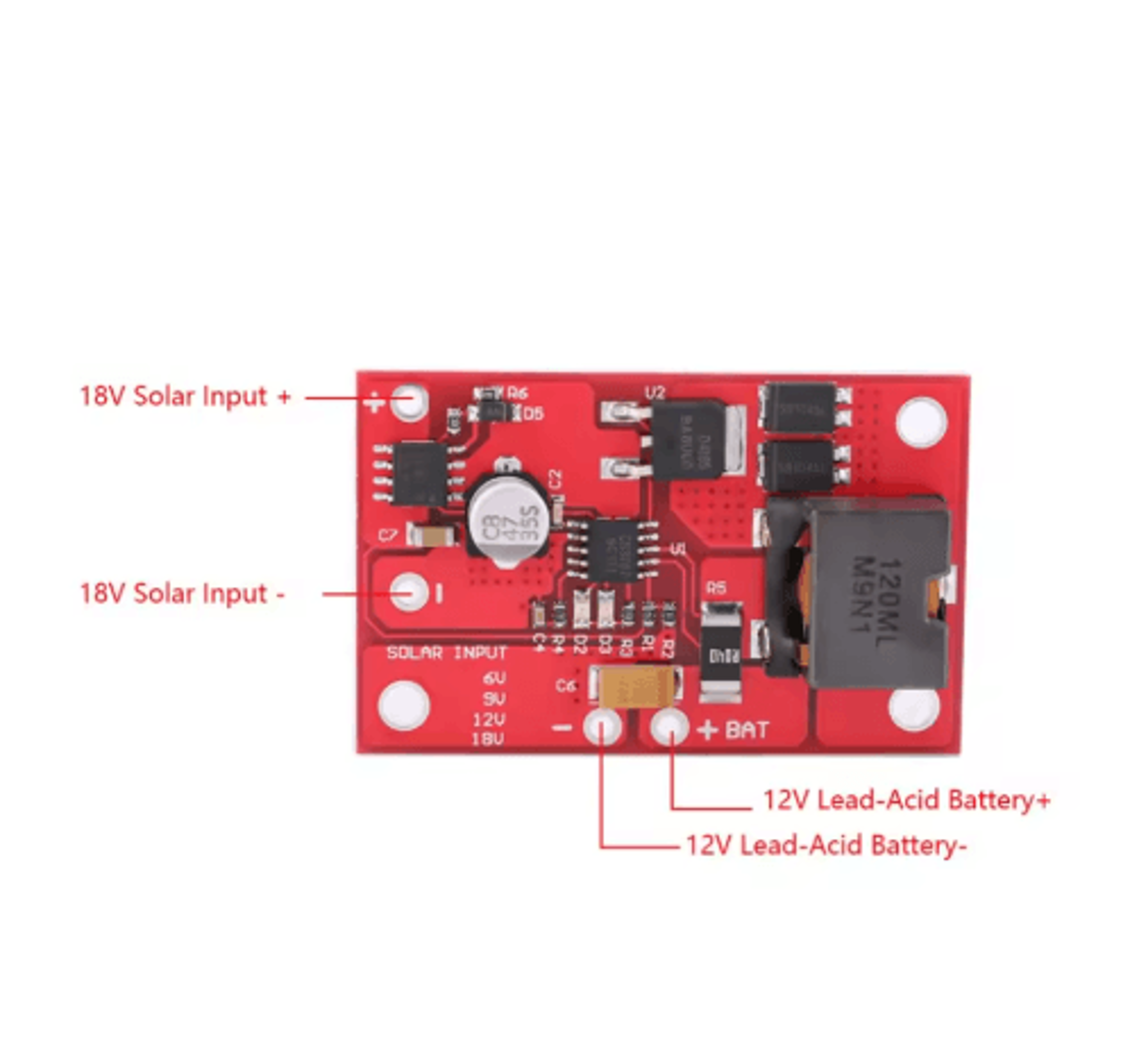 CN3791 MPPT 3A Solar Charge Controller Module For 12V LeadAcid Batteries 4