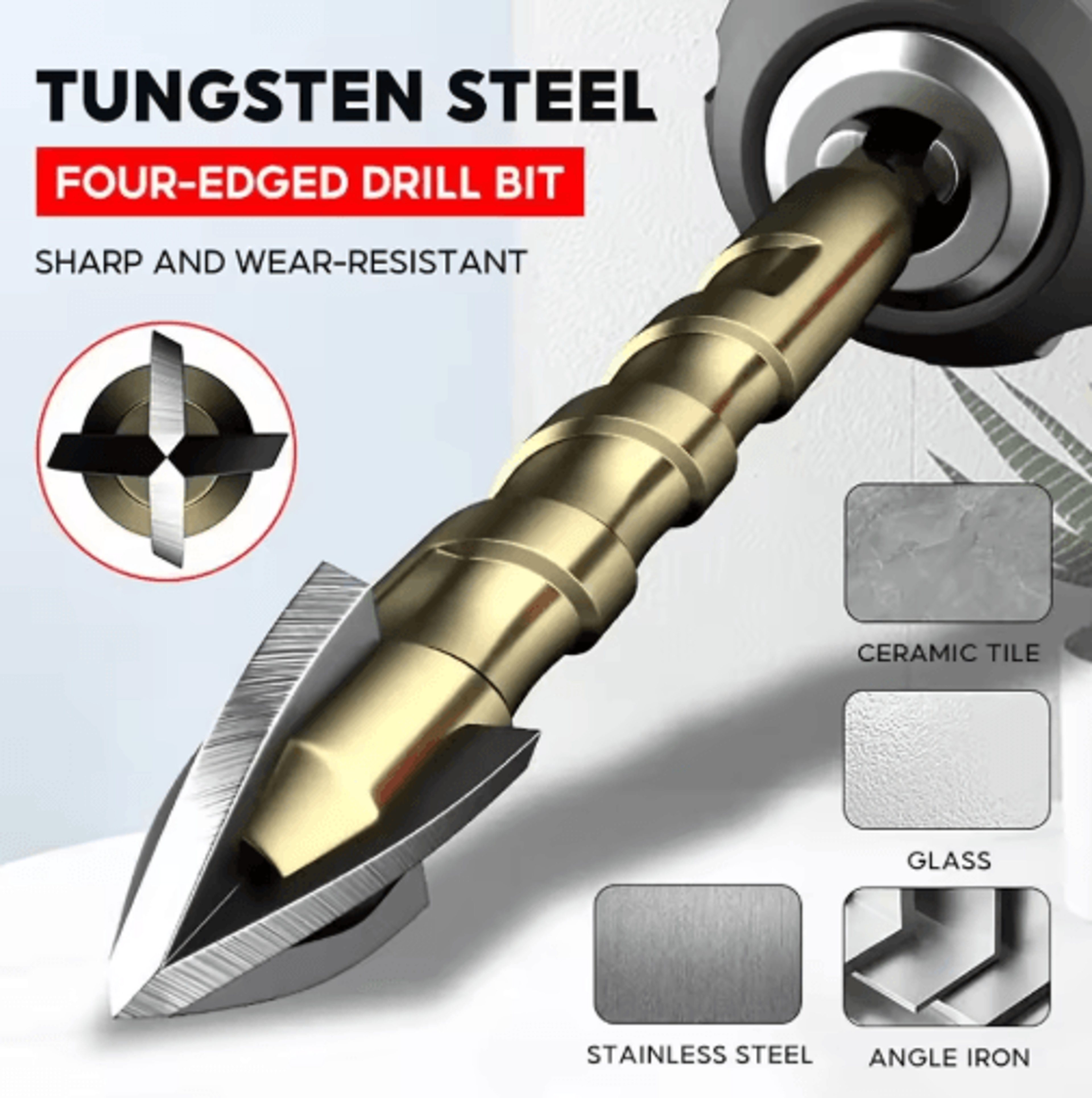 312mm CrossTip Hex Shank Tile Drill Bit 9
