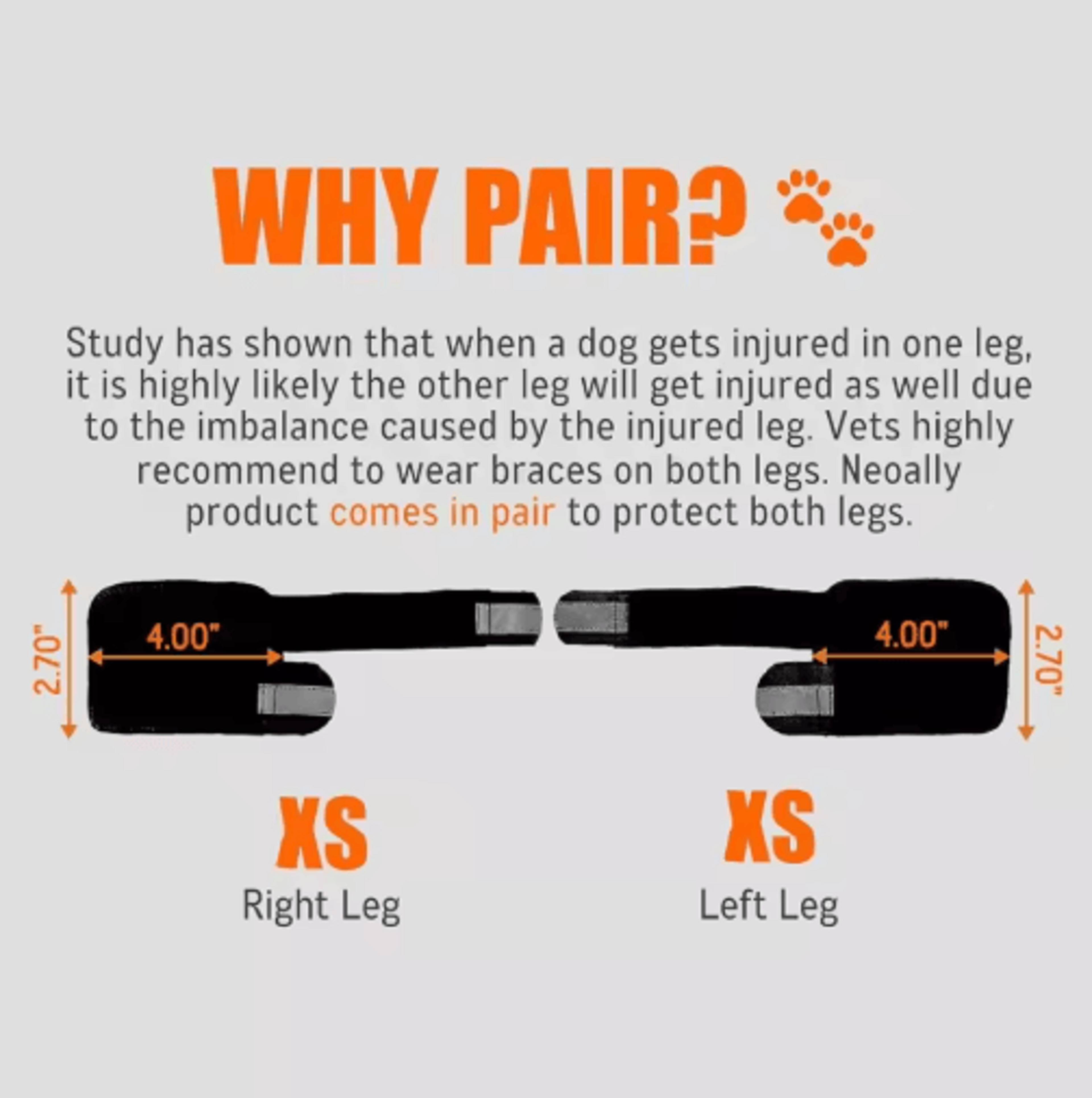 Adjustable Dog Front Leg Brace With Metal Support Strips 15