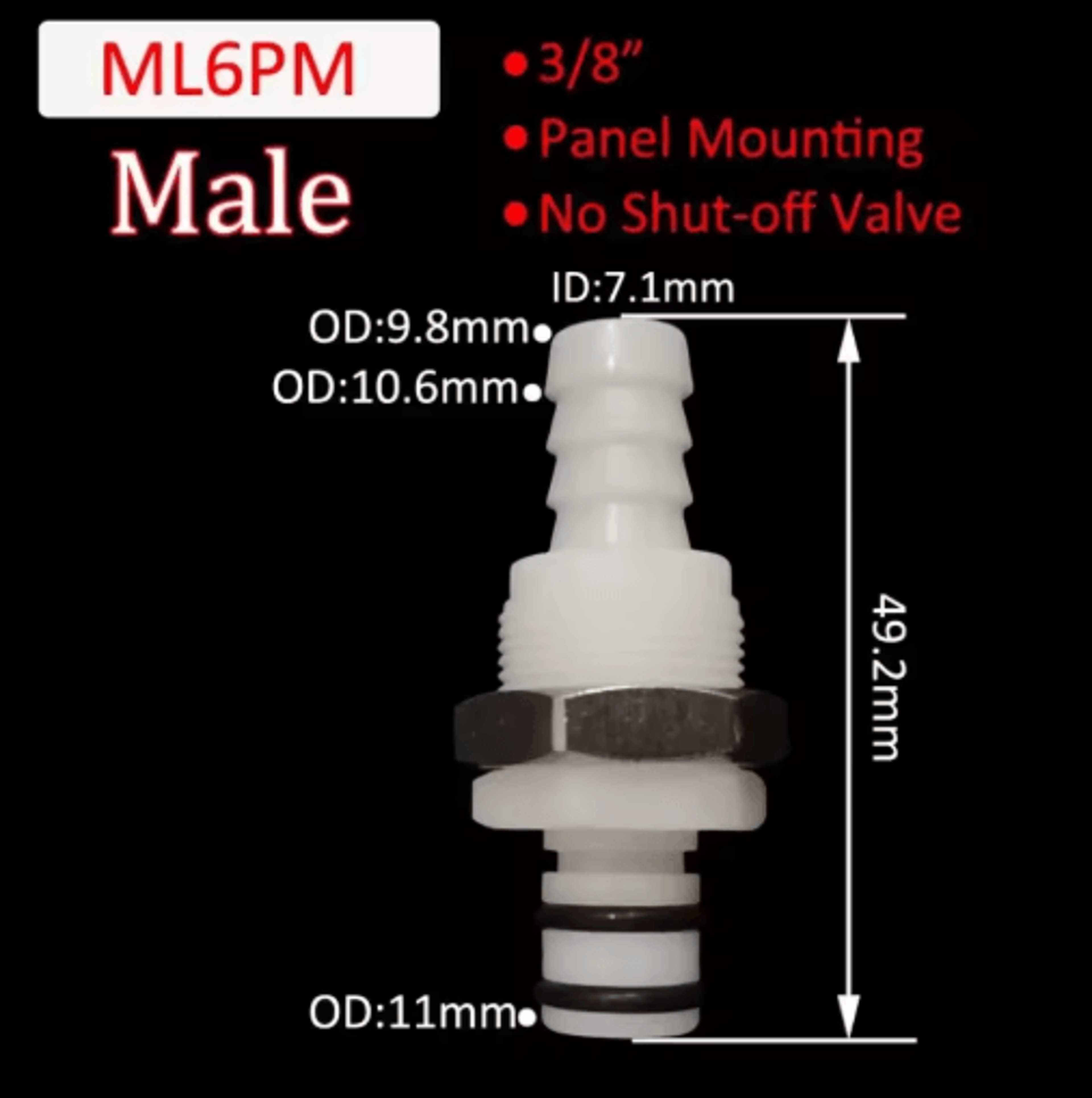 LSeries Valved Quick Disconnect Hose Coupler 6